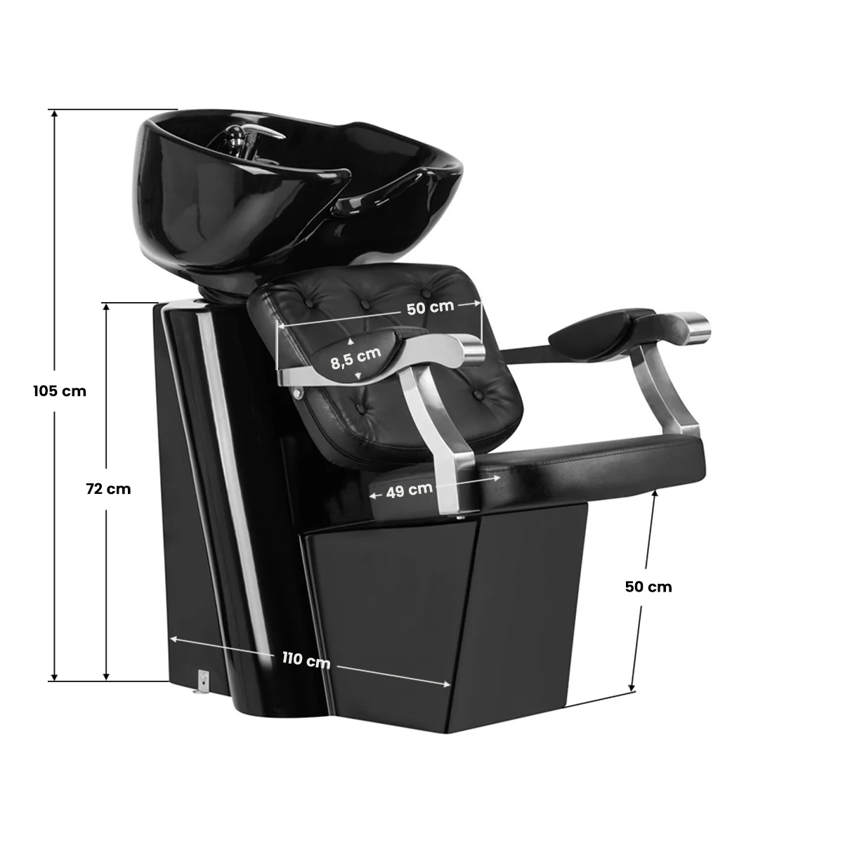 Gabbiano Hair Wash Unit Lyon Black - Image 2