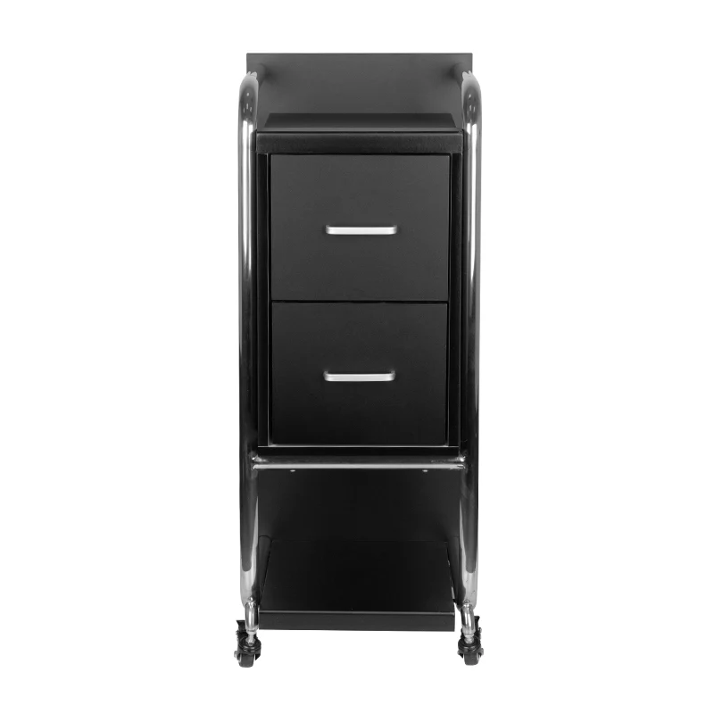 GABBIANO HAIRDRESSER TROLLEY SOLO SILVER BLACK - Image 4