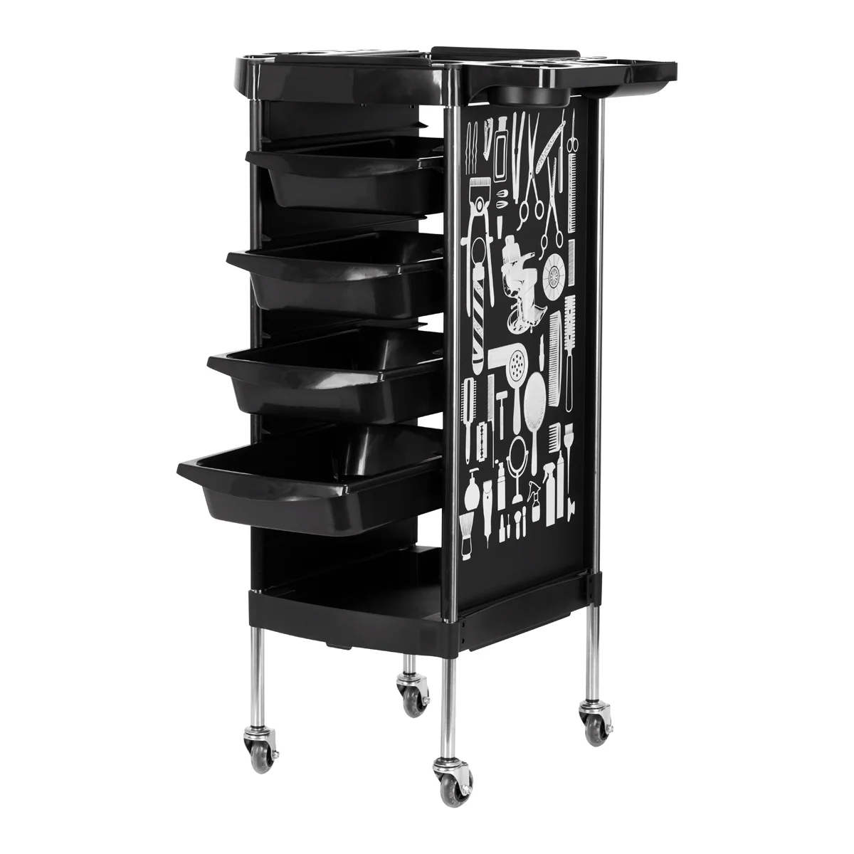GABBIANO HAIRDRESSER TROLLEY X11-9 BLACK GRAPHICS - Image 8