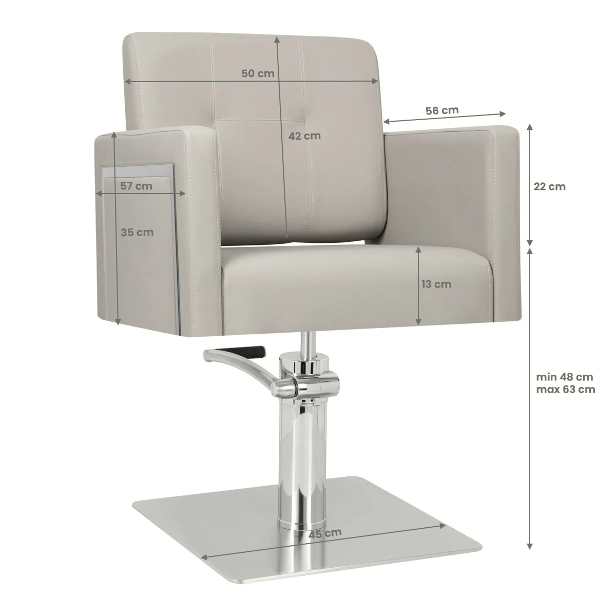 Gabbiano Hairdressing Chair Bergamo Beige - Image 2