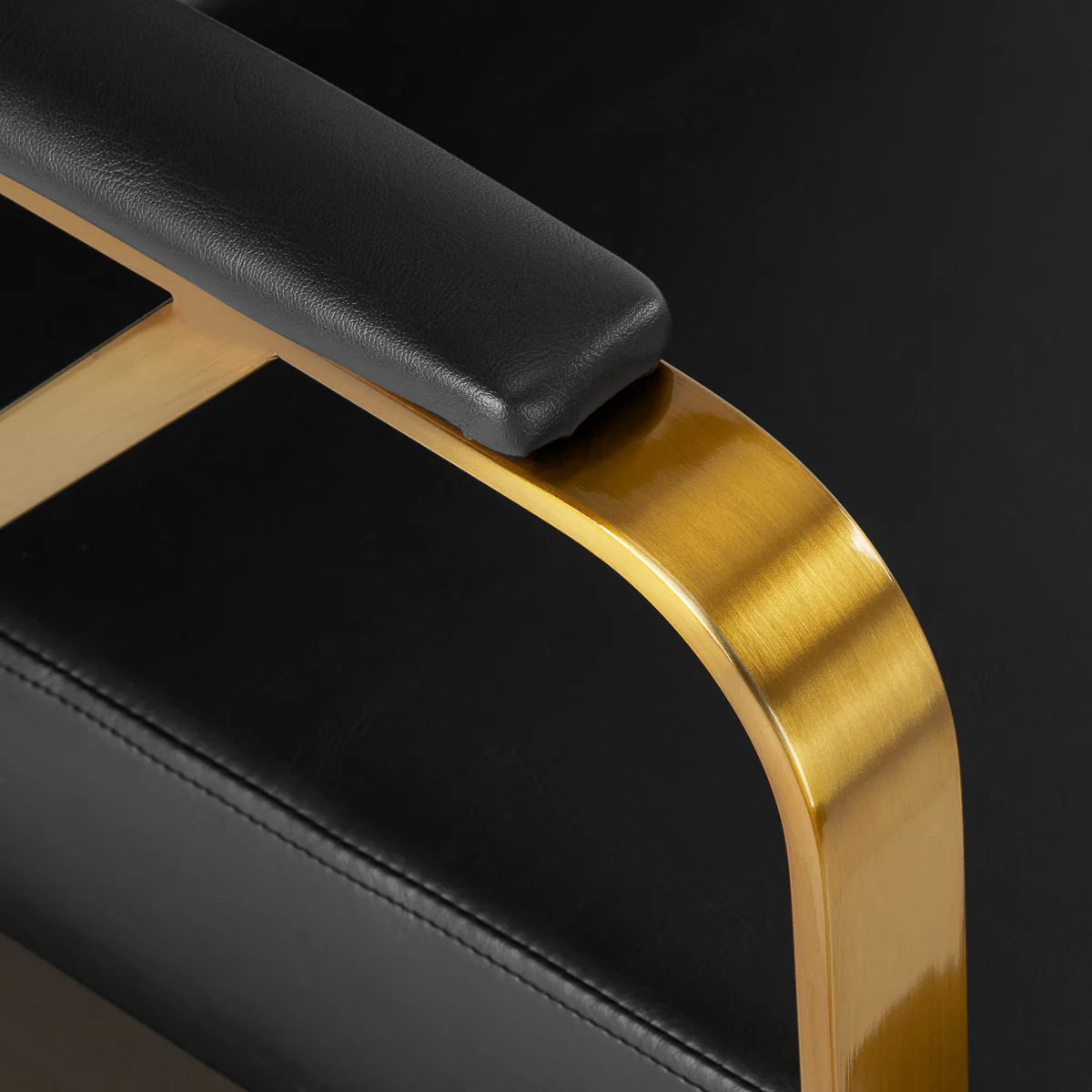 Gabbiano Hairdressing Chair Genua Gold Black - Image 9