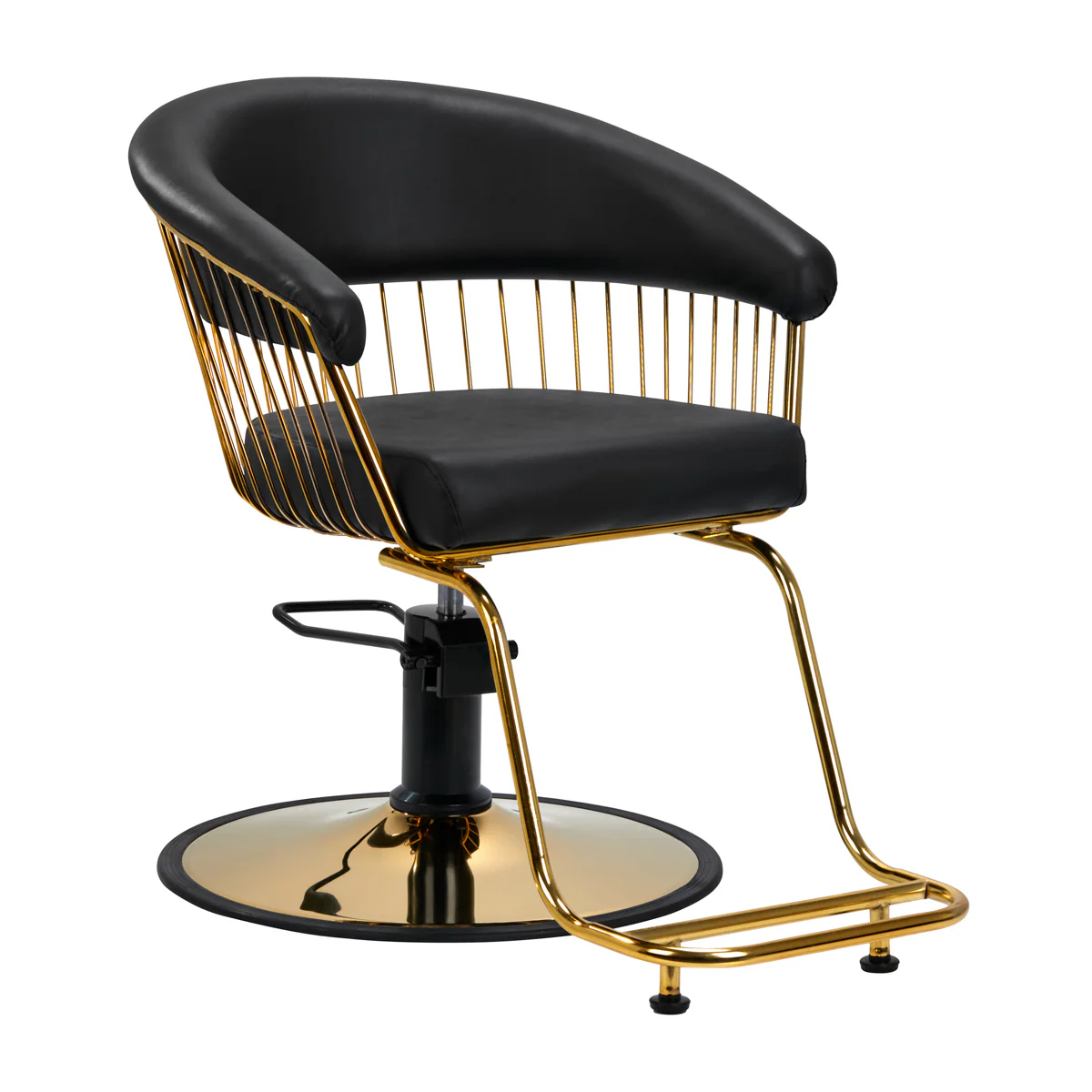 Gabbiano hairdressing chair Lille-M gold black