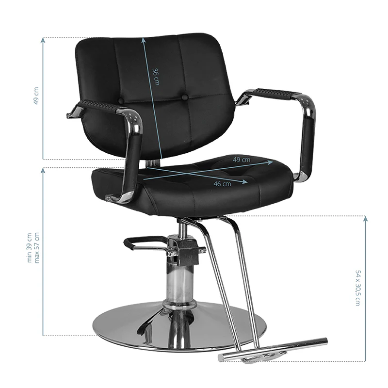 Gabbiano hairdressing chair vigo black - Image 2