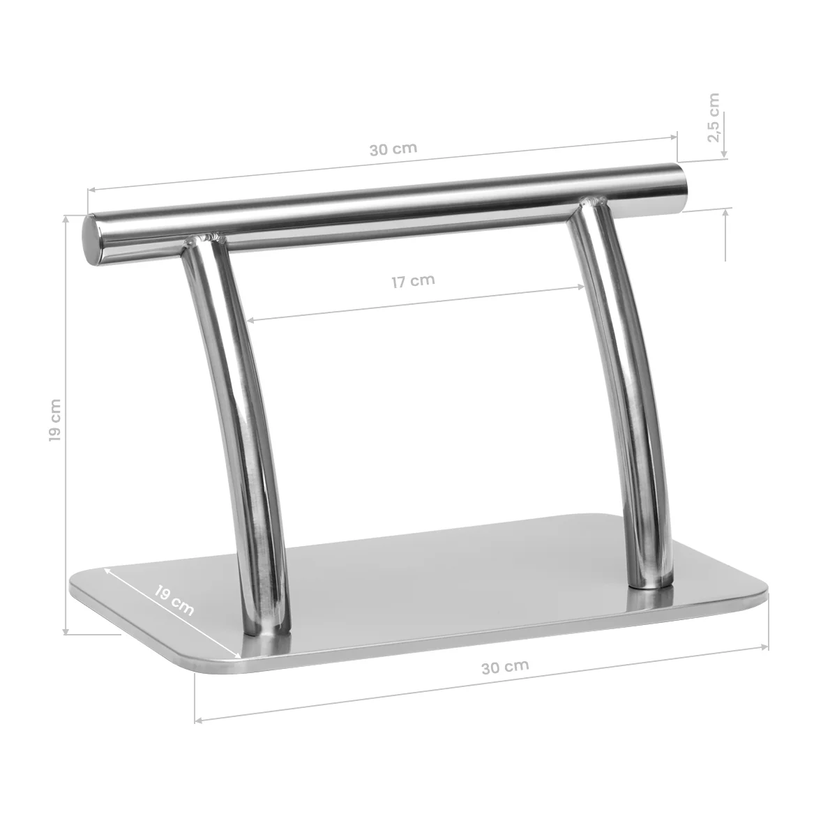 Gabbiano Hairdressing Footstool L005S Silver - Image 3
