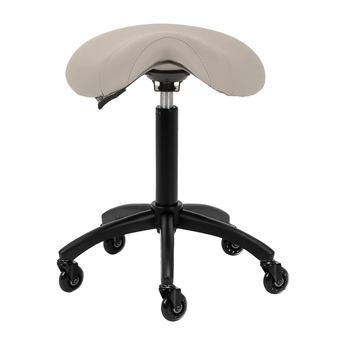 Gabbiano Hairdressing Stool D032 Grey Beige - Image 2
