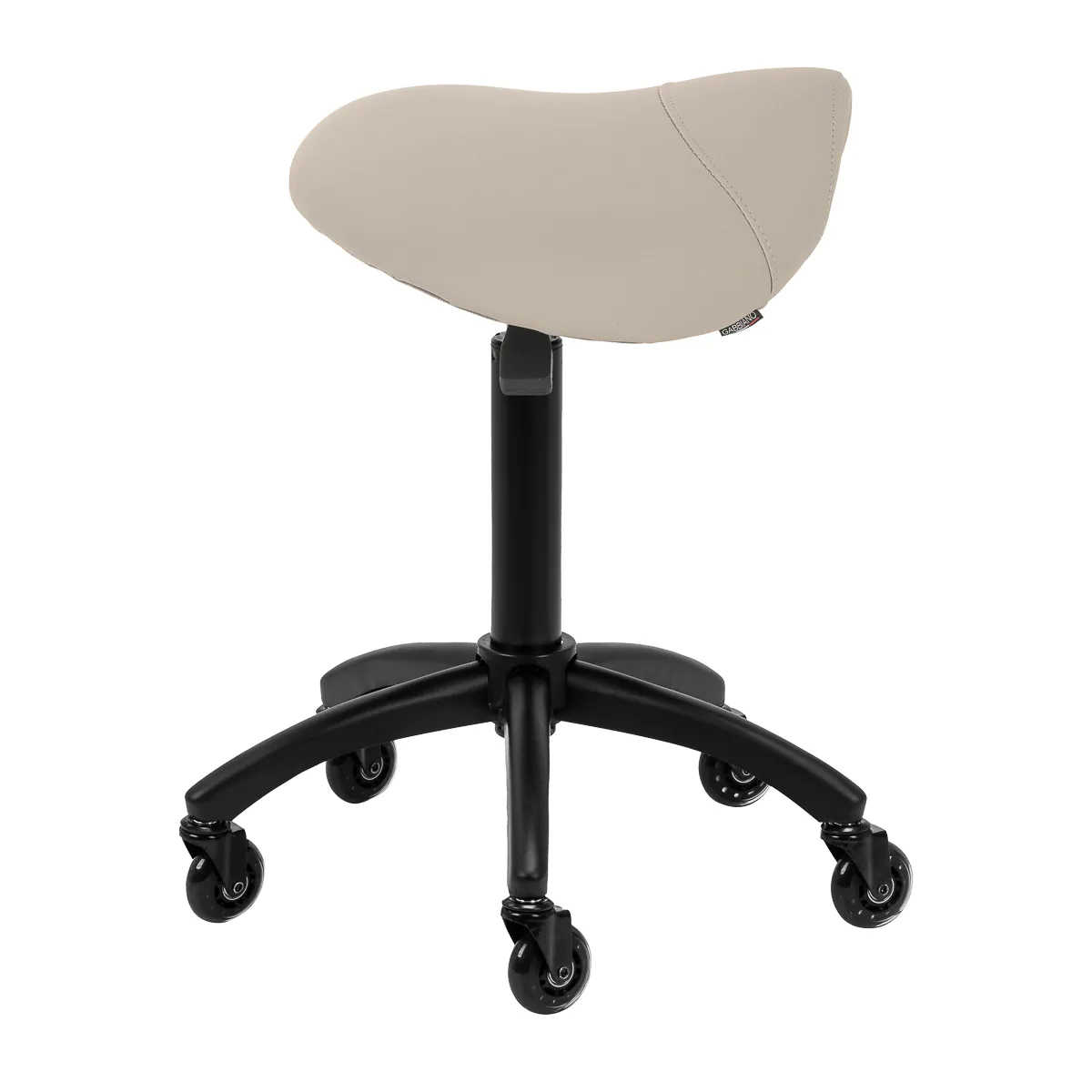 Gabbiano Hairdressing Stool D032 Grey Beige - Image 3
