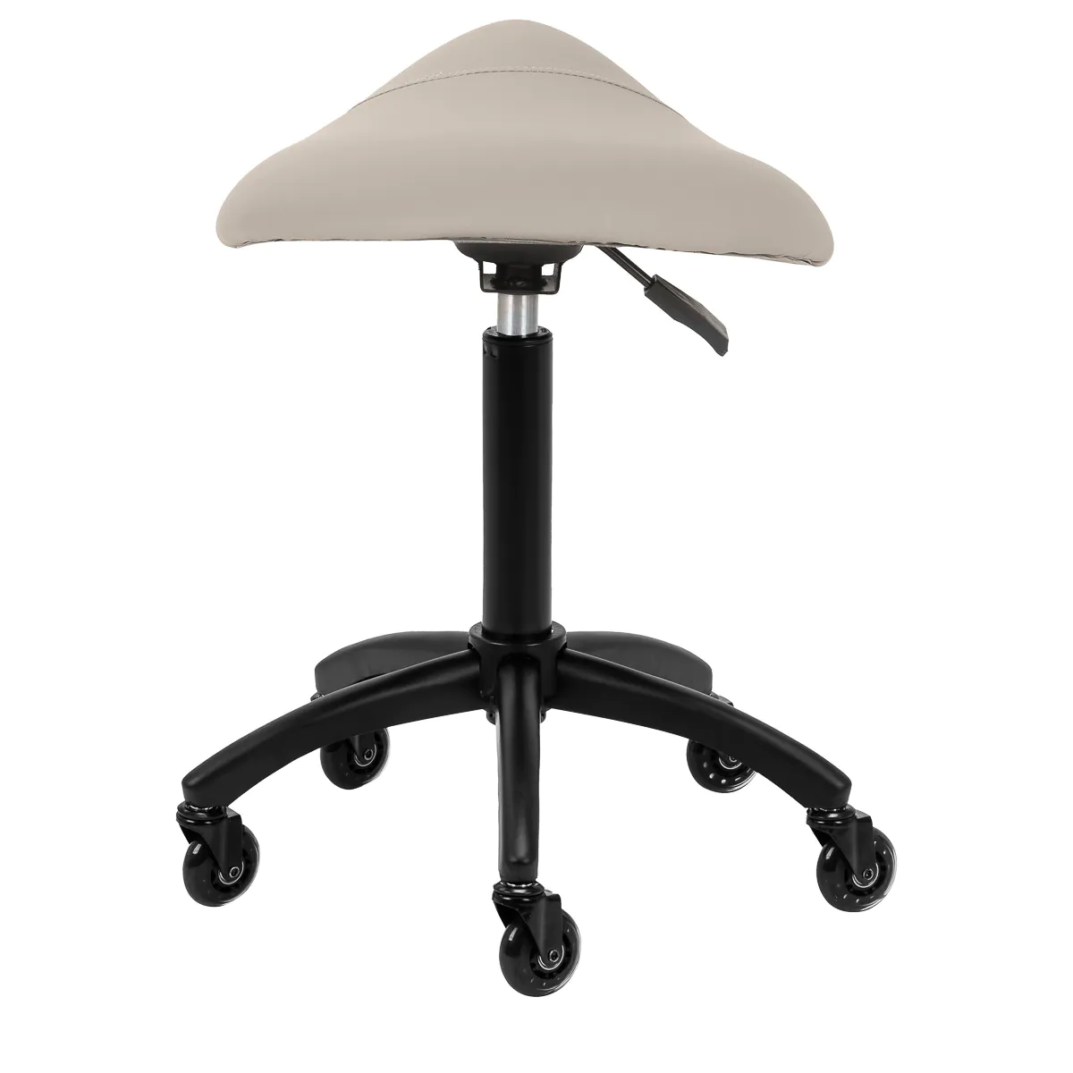 Gabbiano Hairdressing Stool D032 Grey Beige - Image 4