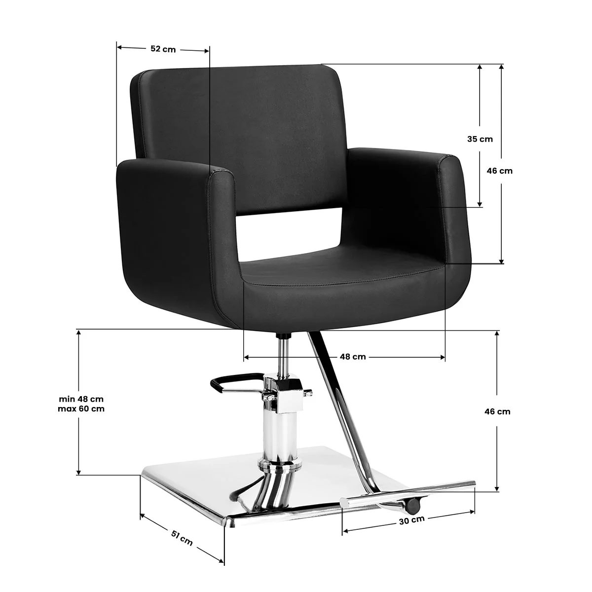 Gabbiano Helsinki Hairdressing Chair Black - Image 5