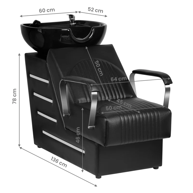 Gabbiano Orlean Hair Wash Unit Black - Image 2