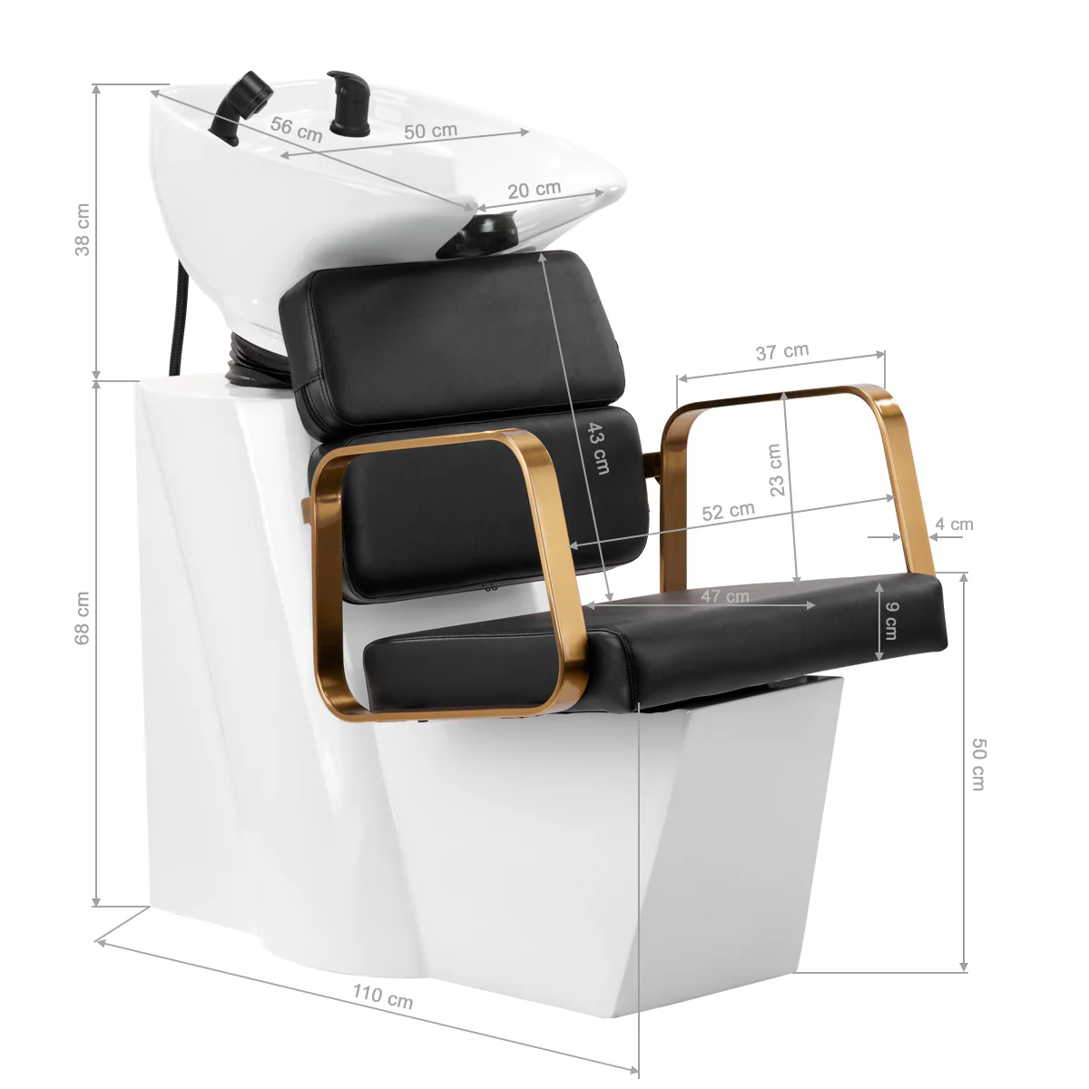 Gabbiano Porto-GM Hair Wash Unit Black - Image 10