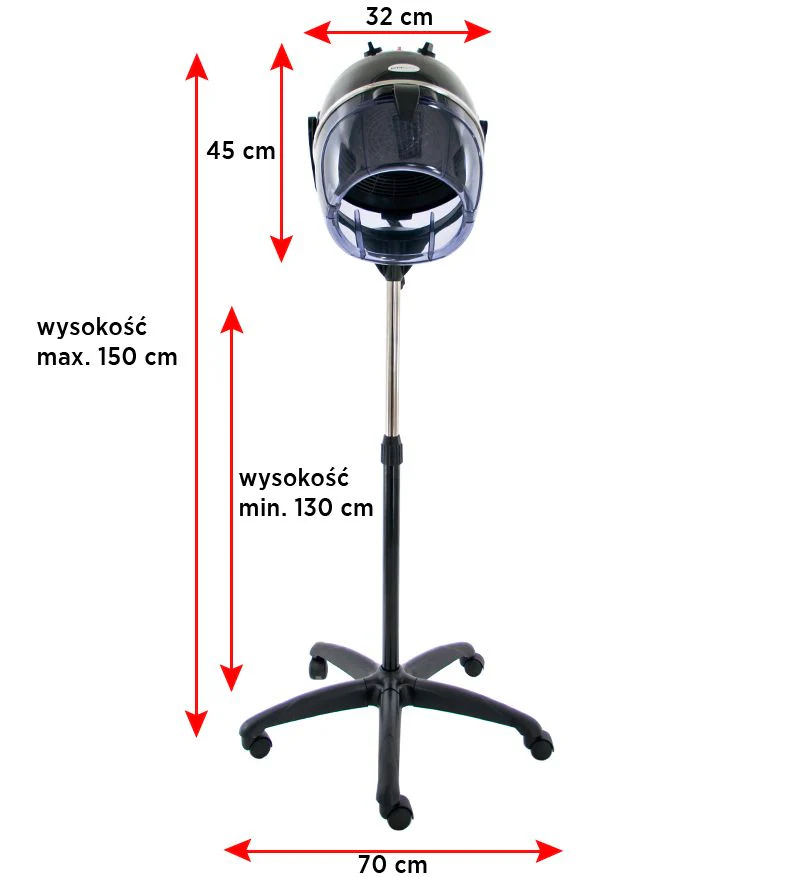 Gabbiano Standing Dryer LI-202S Two Speeds Black - Image 2
