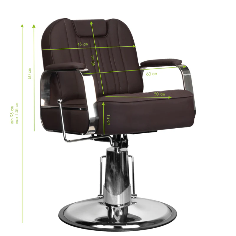 Gabbiano Stern Stylish Barber Chair Brown - Image 2