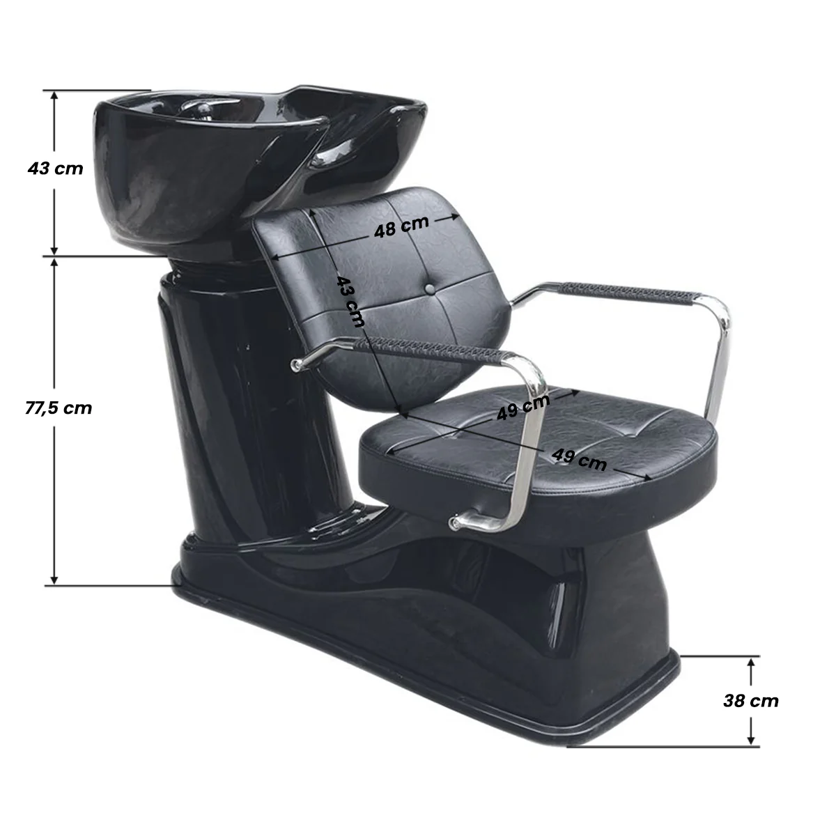 Gabbiano Vigo Black Backwash Unit Hairdressing Salon - Image 2