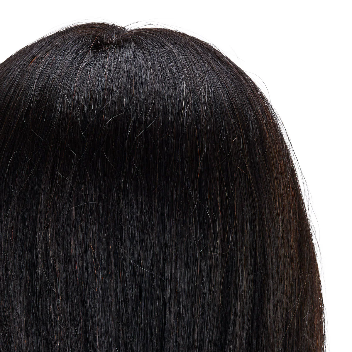 Gabbiano WZ1 Hairdressing Training Head, Natural Hair, Colour 1#, Length 20" - Image 2