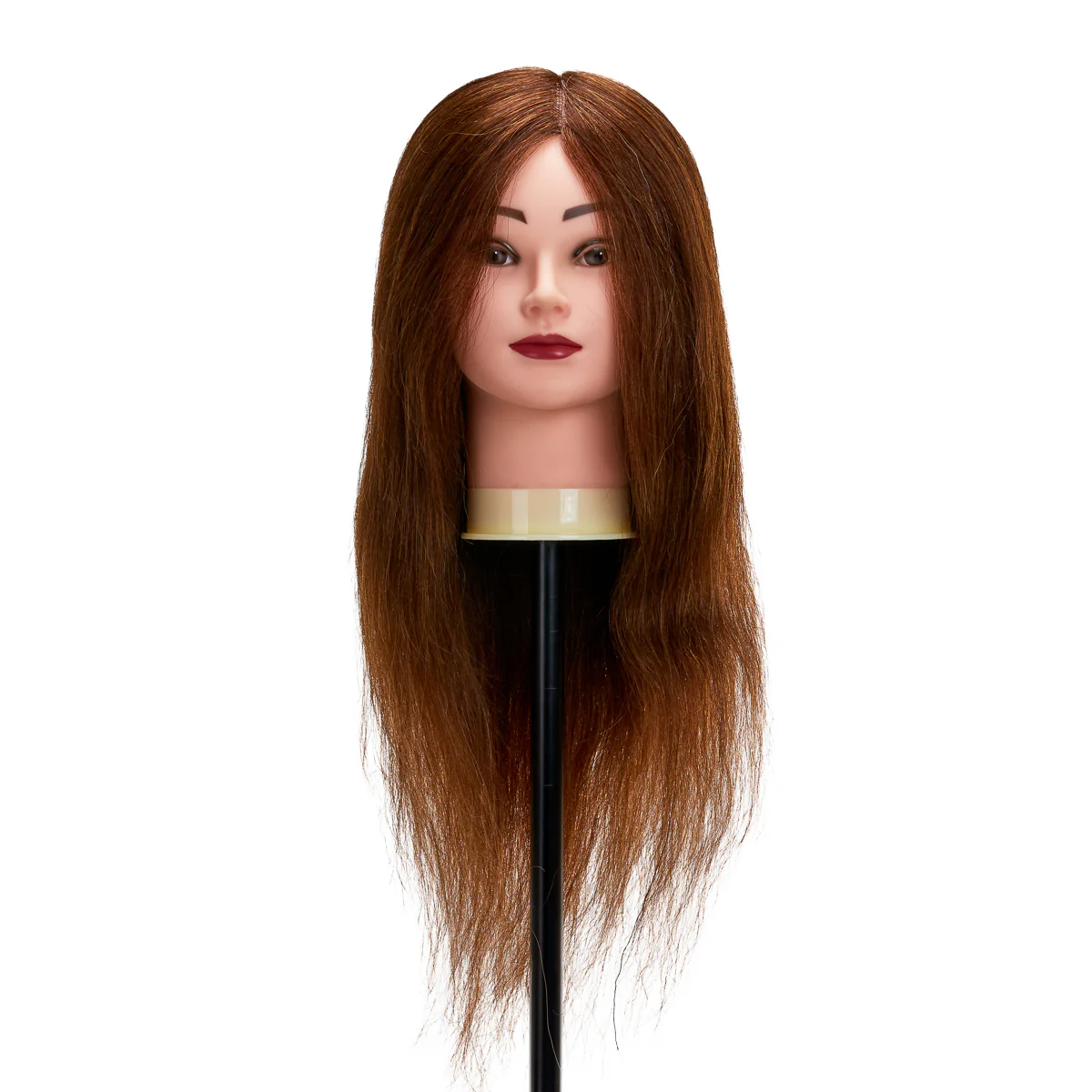 Gabbiano WZ1 Hairdressing Training Head, Natural Hair, Colour 4#, Length 20"