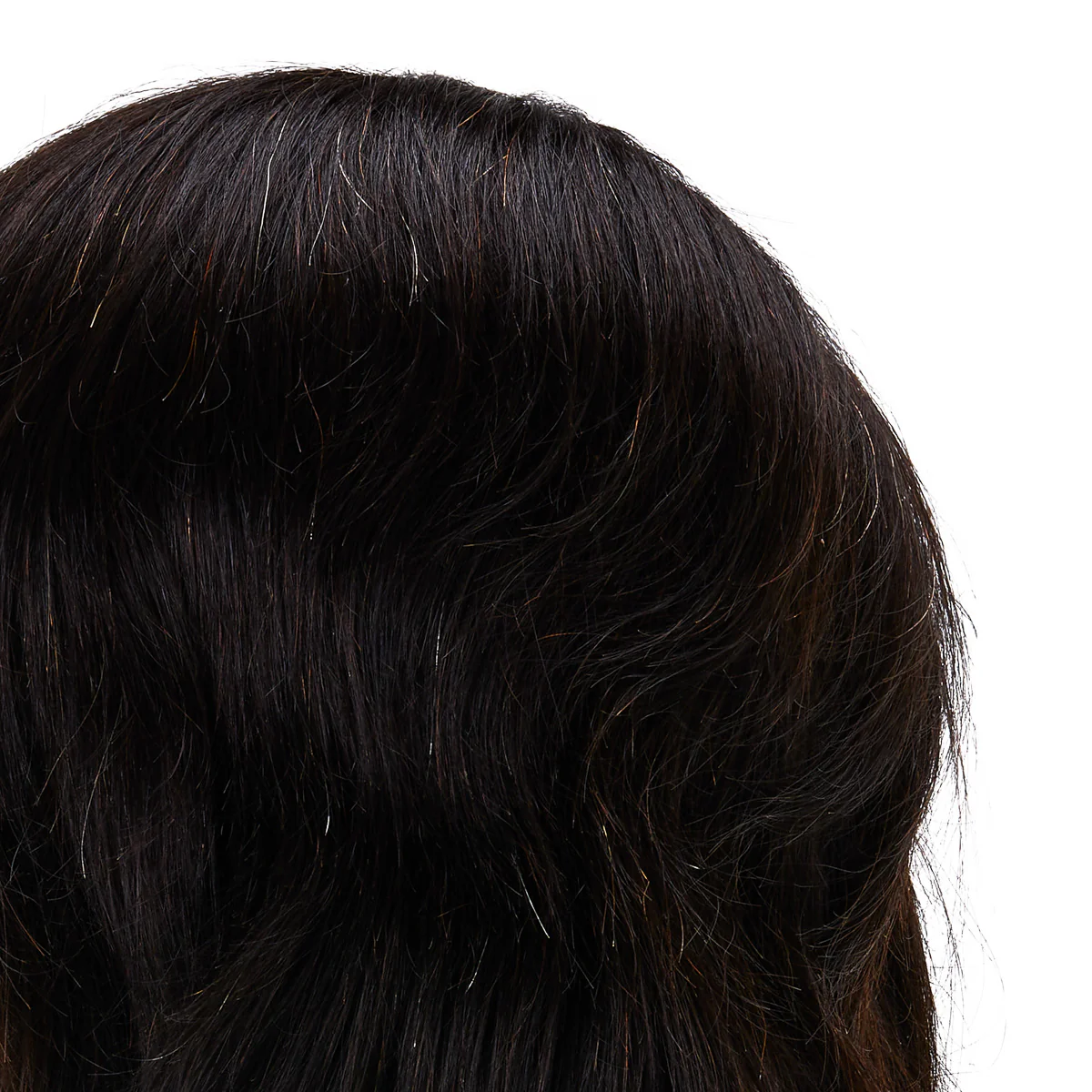 Gabbiano WZ3 Hairdressing Training Head, Natural Hair, Colour 1#, Length 8" - Image 2