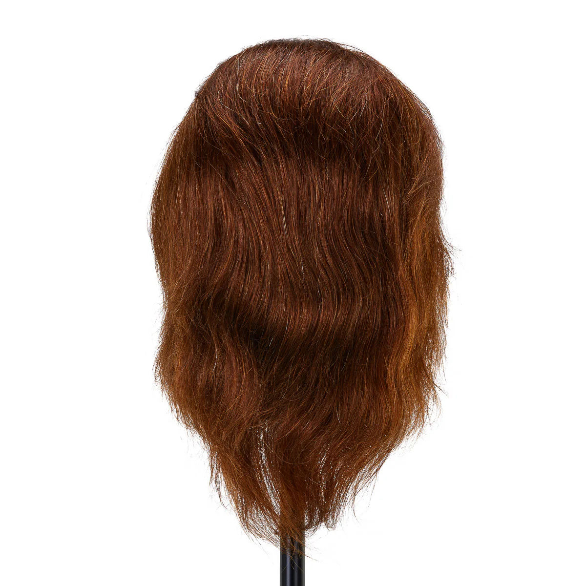Gabbiano WZ3 Hairdressing Training Head, Natural Hair, Colour 4#, Length 8" - Image 3