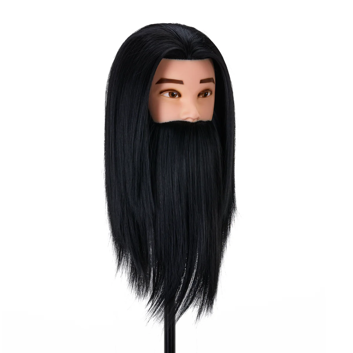 Gabbiano WZ4 Training Head With Beard, Synthetic Hair, Colour 1#, Length 8"+6" - Image 4