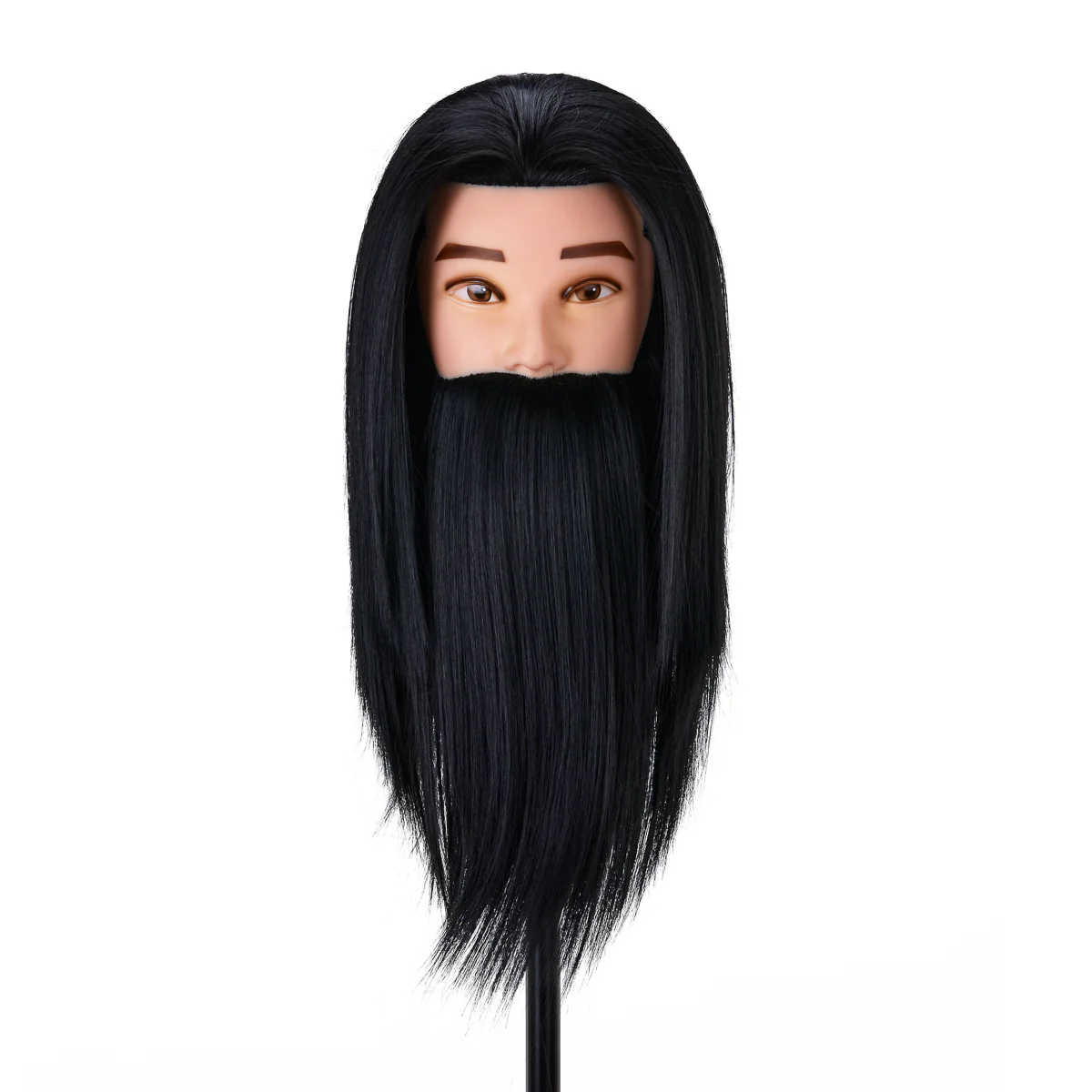 Gabbiano WZ4 Training Head With Beard, Synthetic Hair, Colour 1#, Length 8"+6" - Image 5