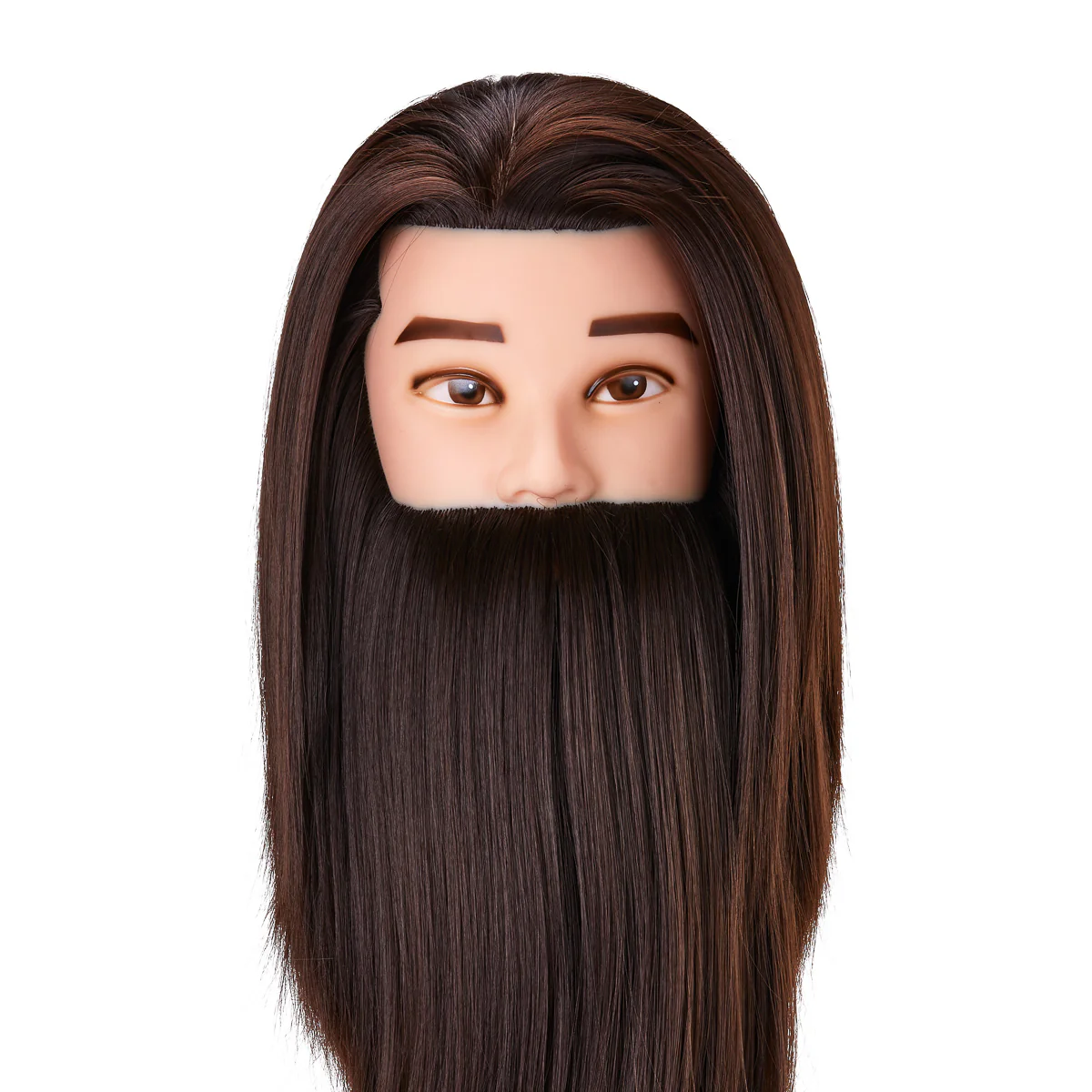 Gabbiano WZ4 Training Head With Beard, Synthetic Hair, Colour 4#, Length 8"+6"