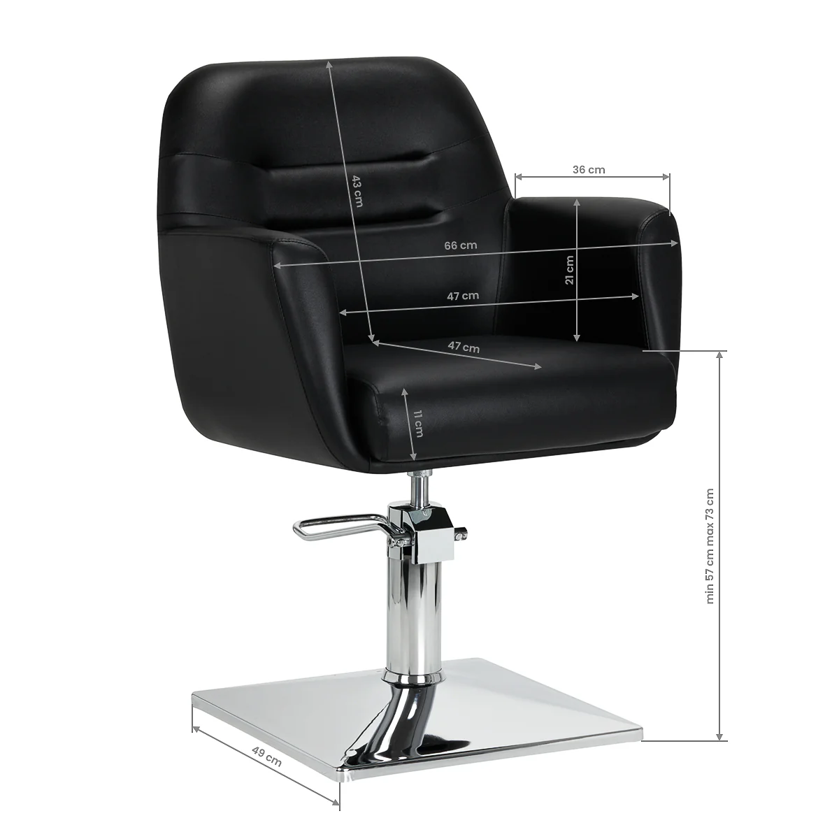 Gabbiono Hairdressing Chair Monaco Black - Image 5