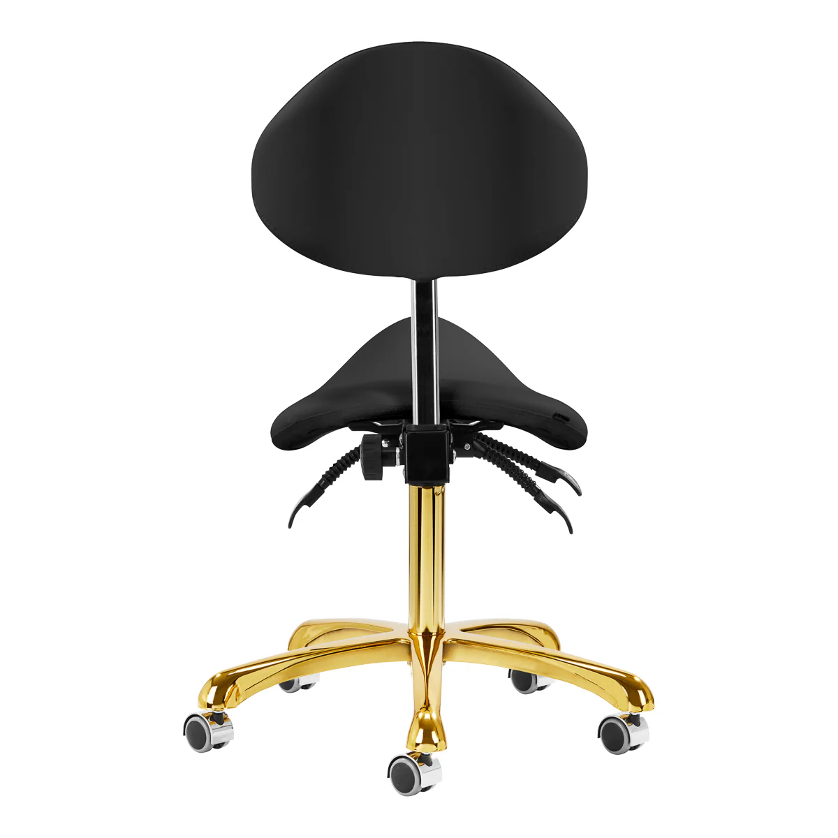 Giovanni Cosmetic Stool 1004 Gold Black - Image 3