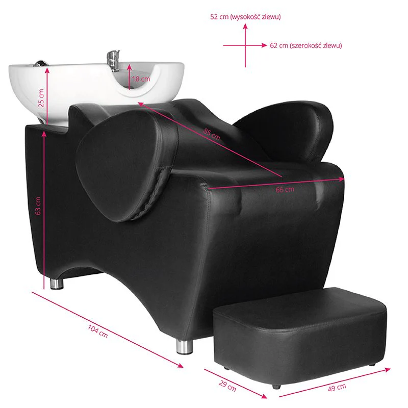 Hair System HSB46 Hairdressing Wash Unit Black - Image 3
