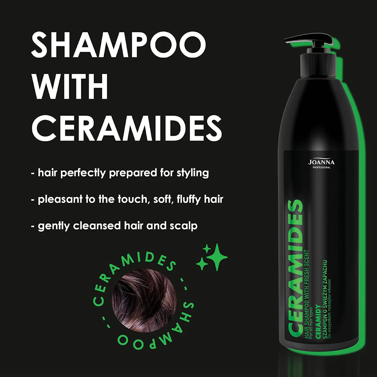 Joanna Professional Ceramides Shampoo with Fresh Scents - Image 2