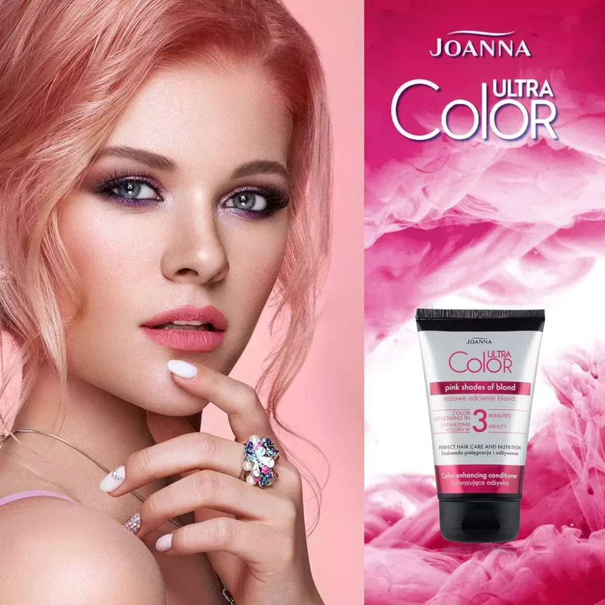 Joanna Ultra Color Pink Colouring Conditioner - Image 4