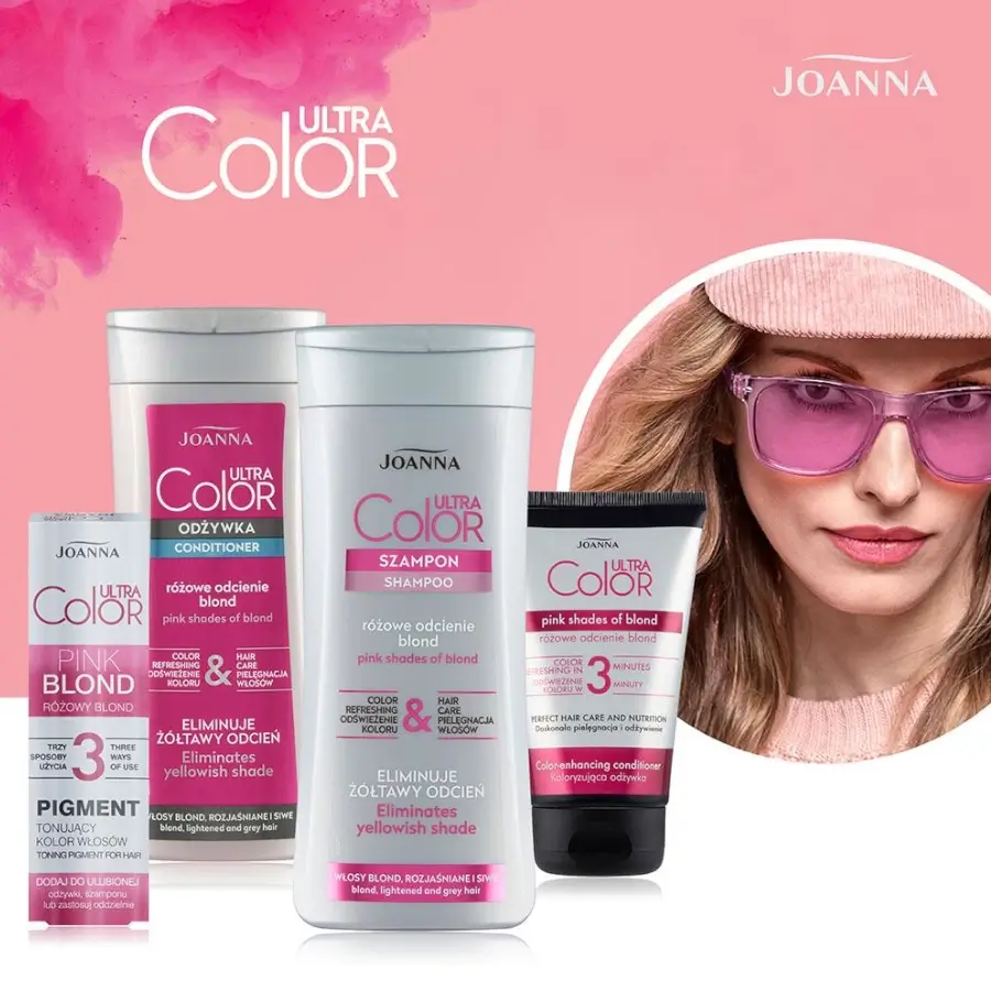 Joanna Ultra Color Pink Colouring Conditioner - Image 6