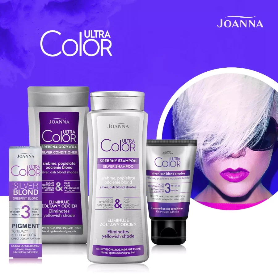 Joanna Ultra Color Silver Conditioner Eliminate Yellow Shade - Image 3