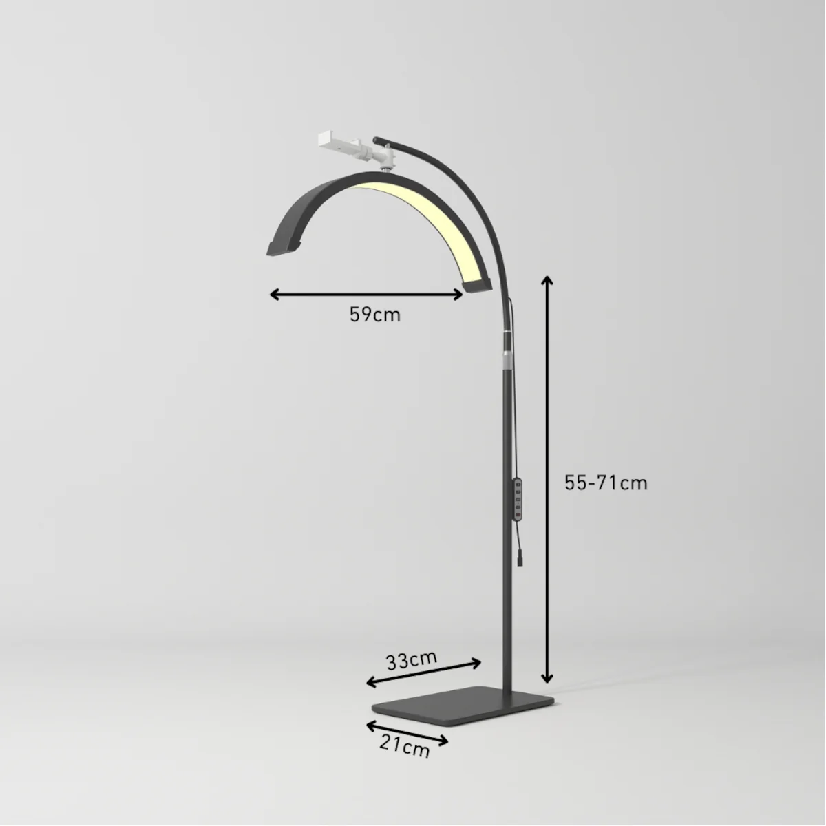 Manufakturo Beauty Lash LED Moonlight - Adjustable Colour Temp & Intensity Black - Image 3