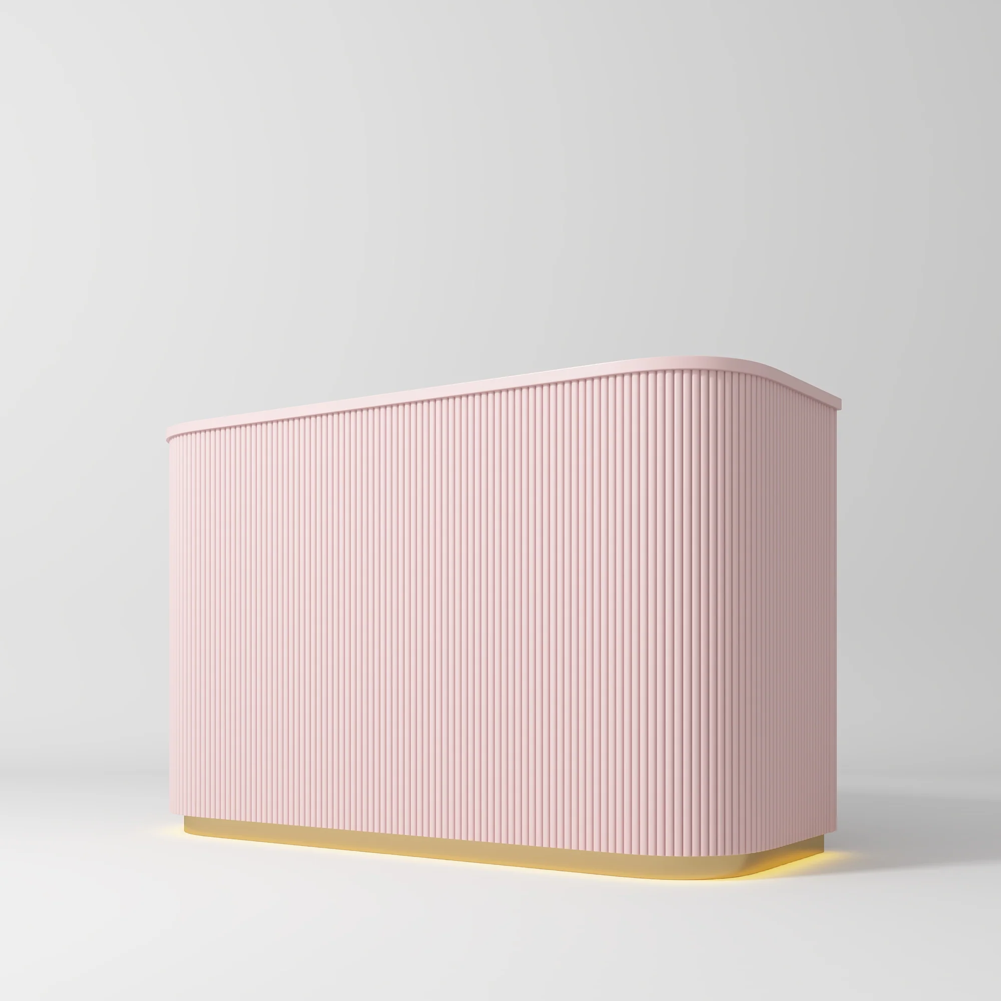 Manufakturo Averne Reception Desk - Sleek & Modern Design with LED Bare Blush