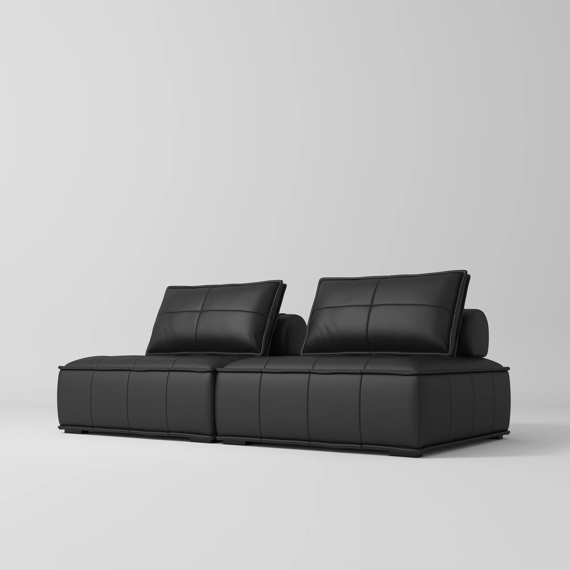 Manufakturo Complete Set 02 Reception Area - Chair & Sofa for Luxury Salon Waiting Area Black - Image 3