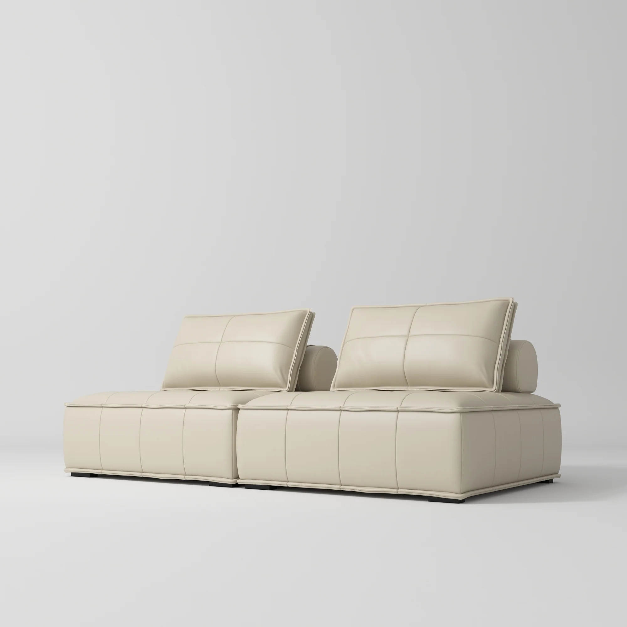 Manufakturo Complete Set 02 Reception Area - Chair & Sofa for Luxury Salon Waiting Area Light Brown - Image 5
