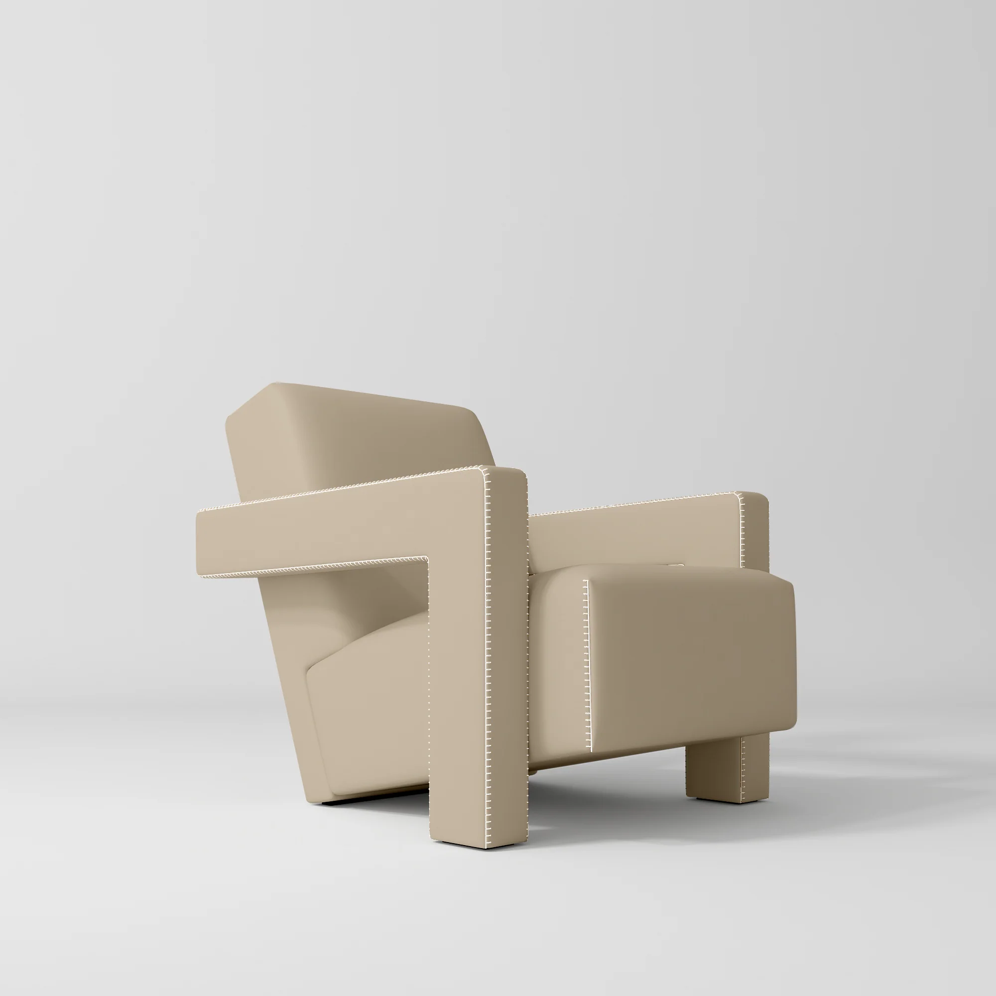 Manufakturo Luxury Lenné Reception Chair - Modern Accent for Salon Waiting Area Warm Beige