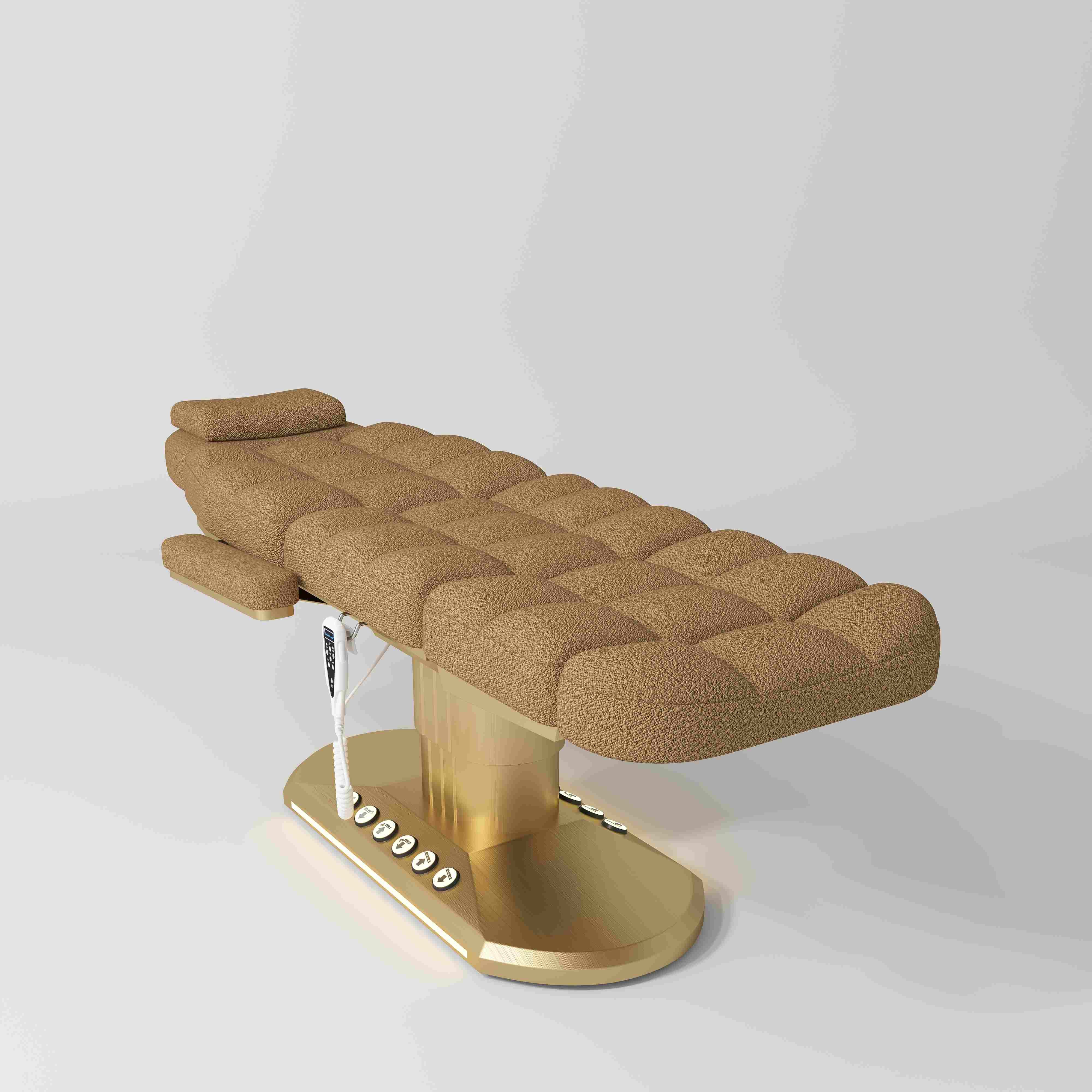 Manufakturo Orielle ver.A Luxury Electric Beauty Bed - Hand & Foot Controls Brown - Image 3