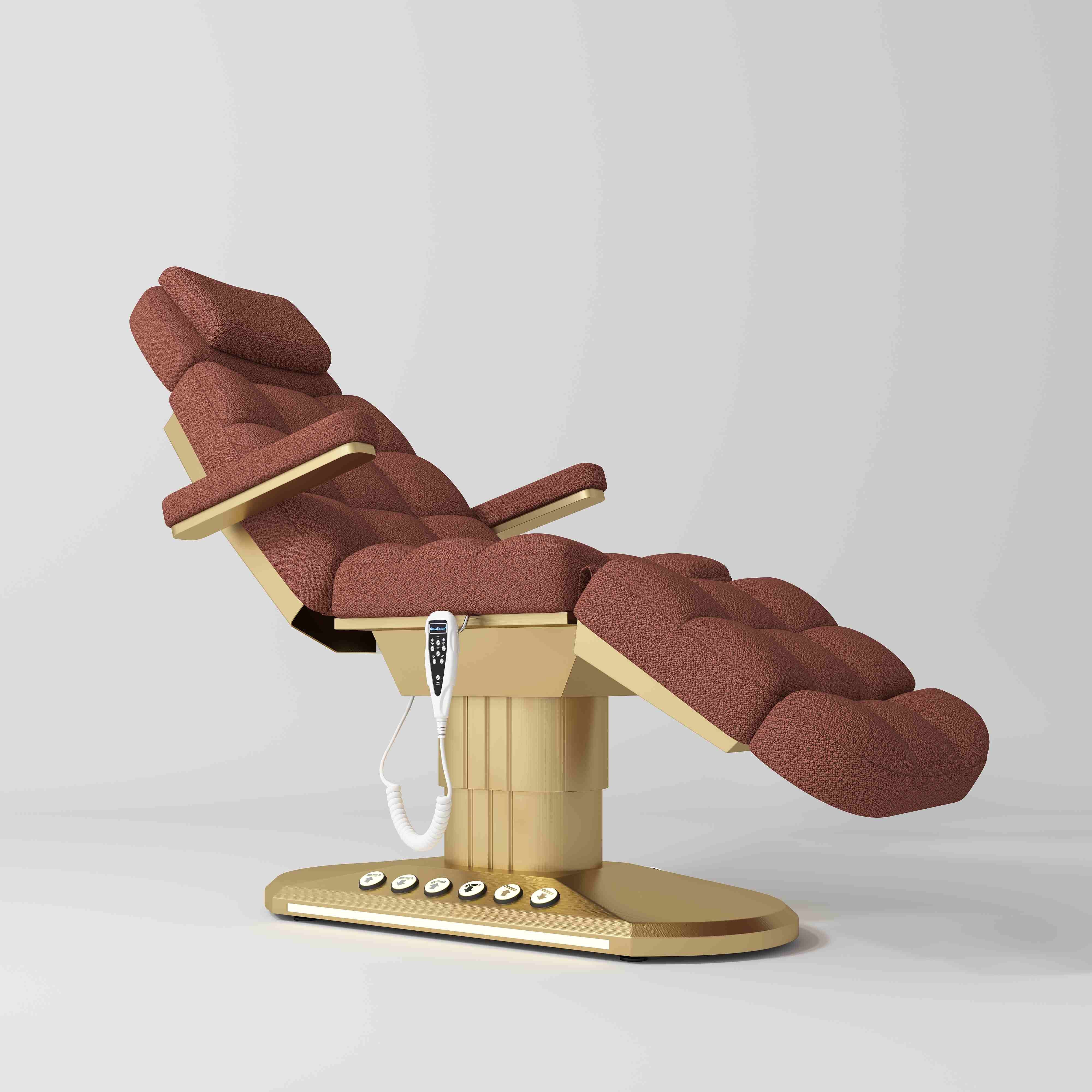 Manufakturo Orielle ver.A Luxury Electric Beauty Bed - Hand & Foot Controls Maroon - Image 4