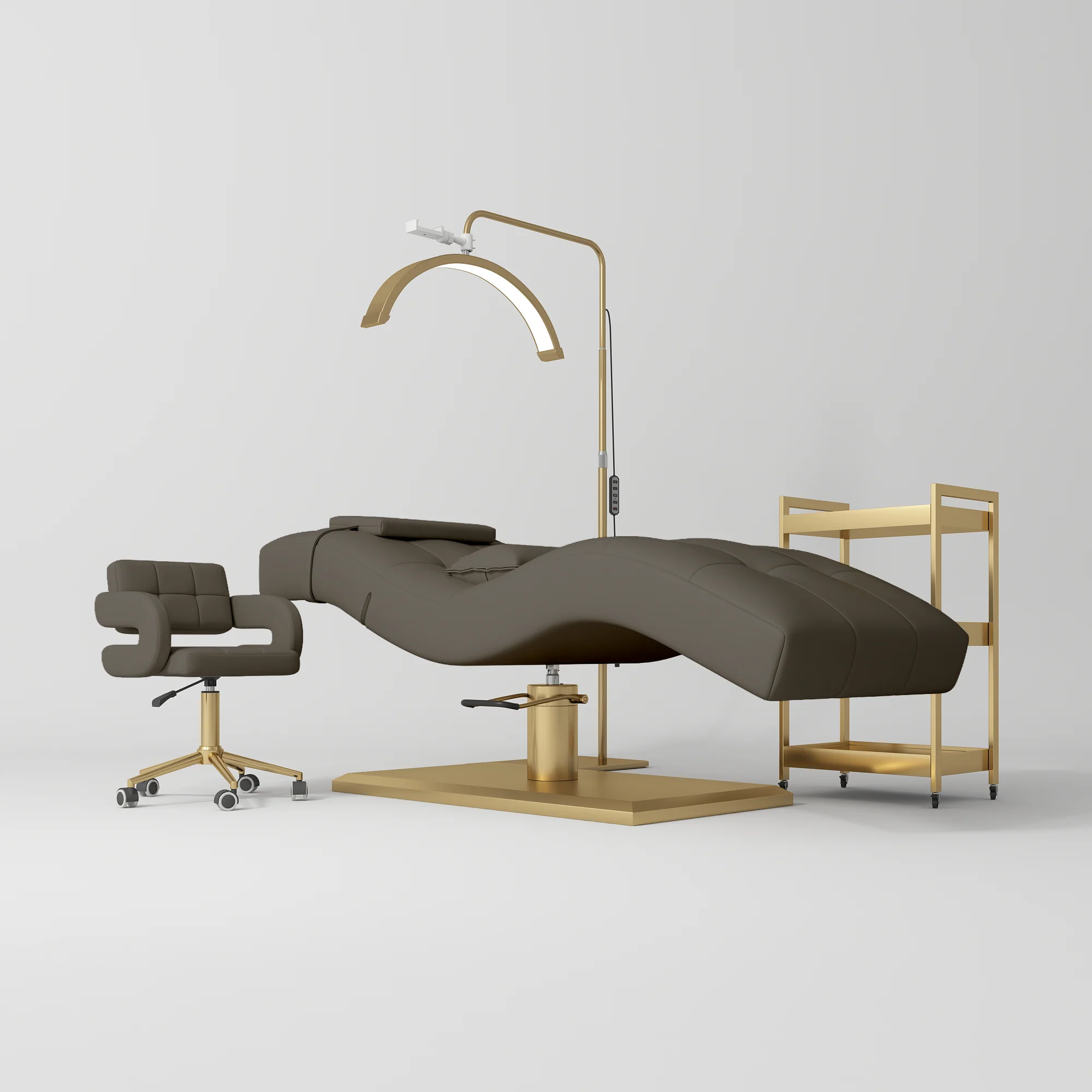 Manufakturo Prestige Cocoa Mocha The Complete Studio Set - Lash Bed, Chair, Moonlight & Trolley