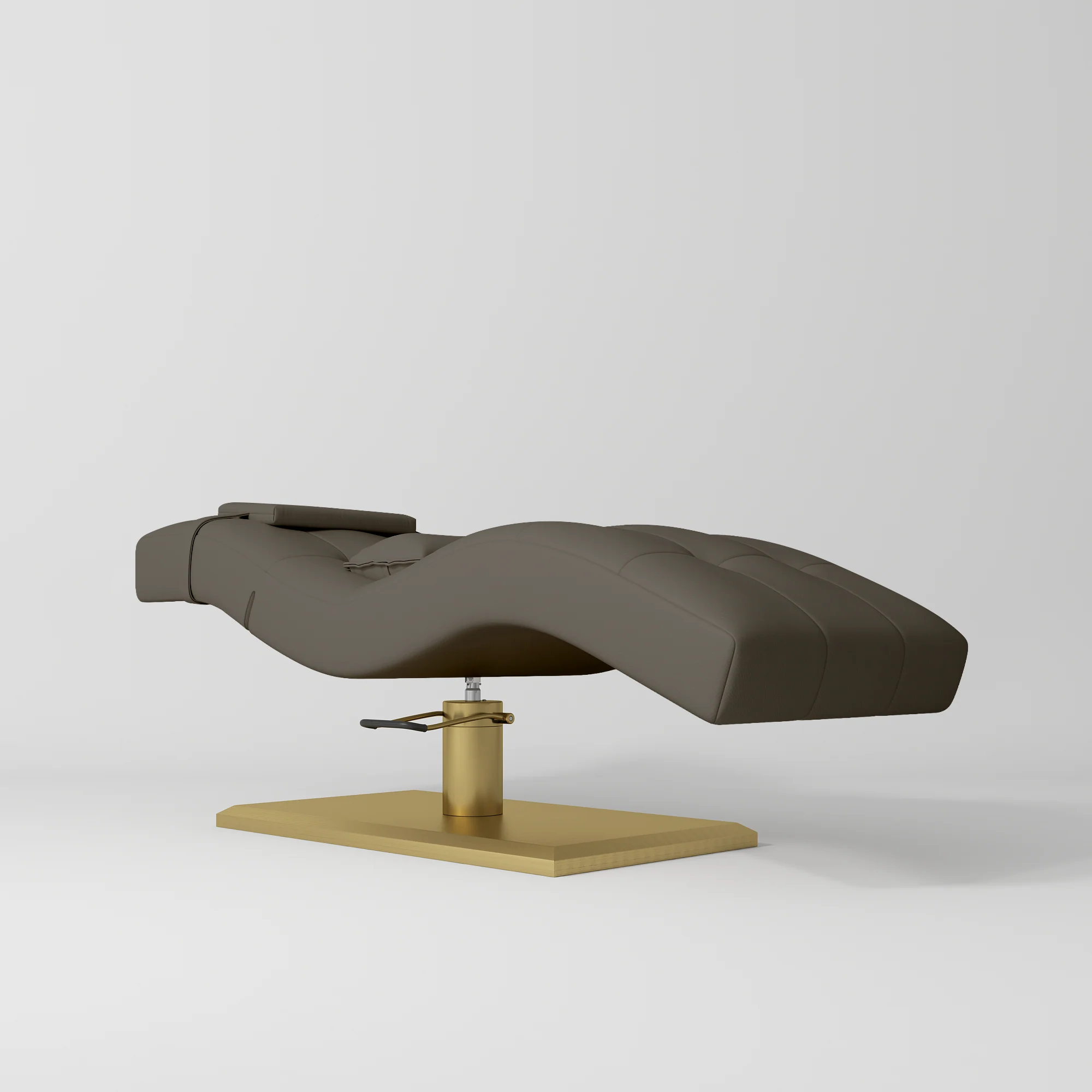 Manufakturo Prestige Hydraulic Eyelash Bed – Adjustable Headrest & High-Density Sponge Cocoa Mocha