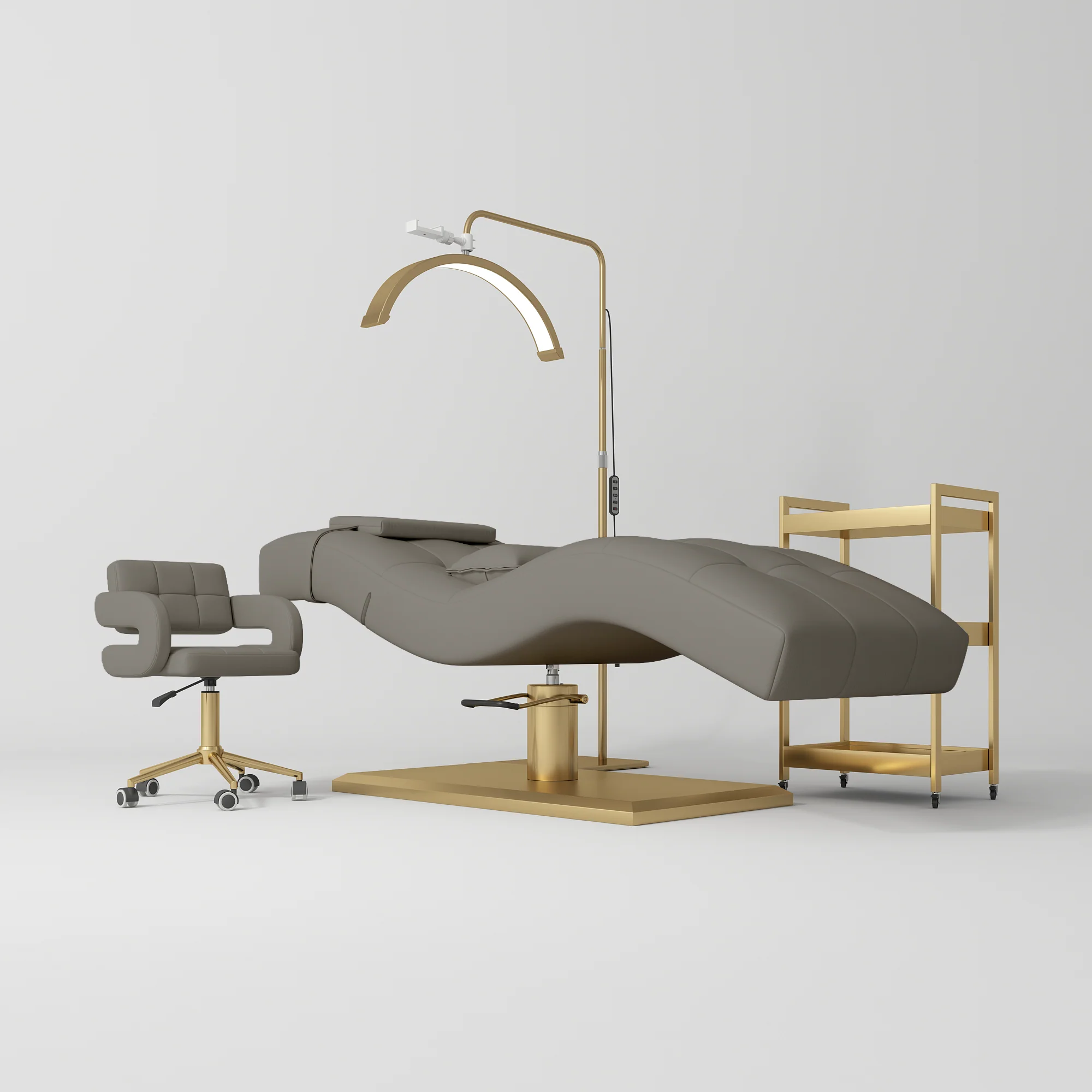 Manufakturo Prestige Deep Ash The Complete Studio Set - Lash Bed, Chair, Moonlight & Trolley