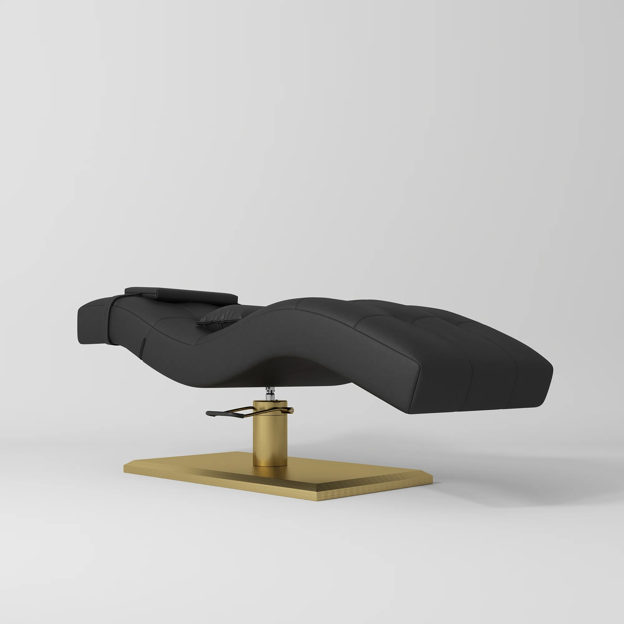 Manufakturo Prestige Hydraulic Eyelash Bed – Adjustable Headrest & High-Density Sponge Black