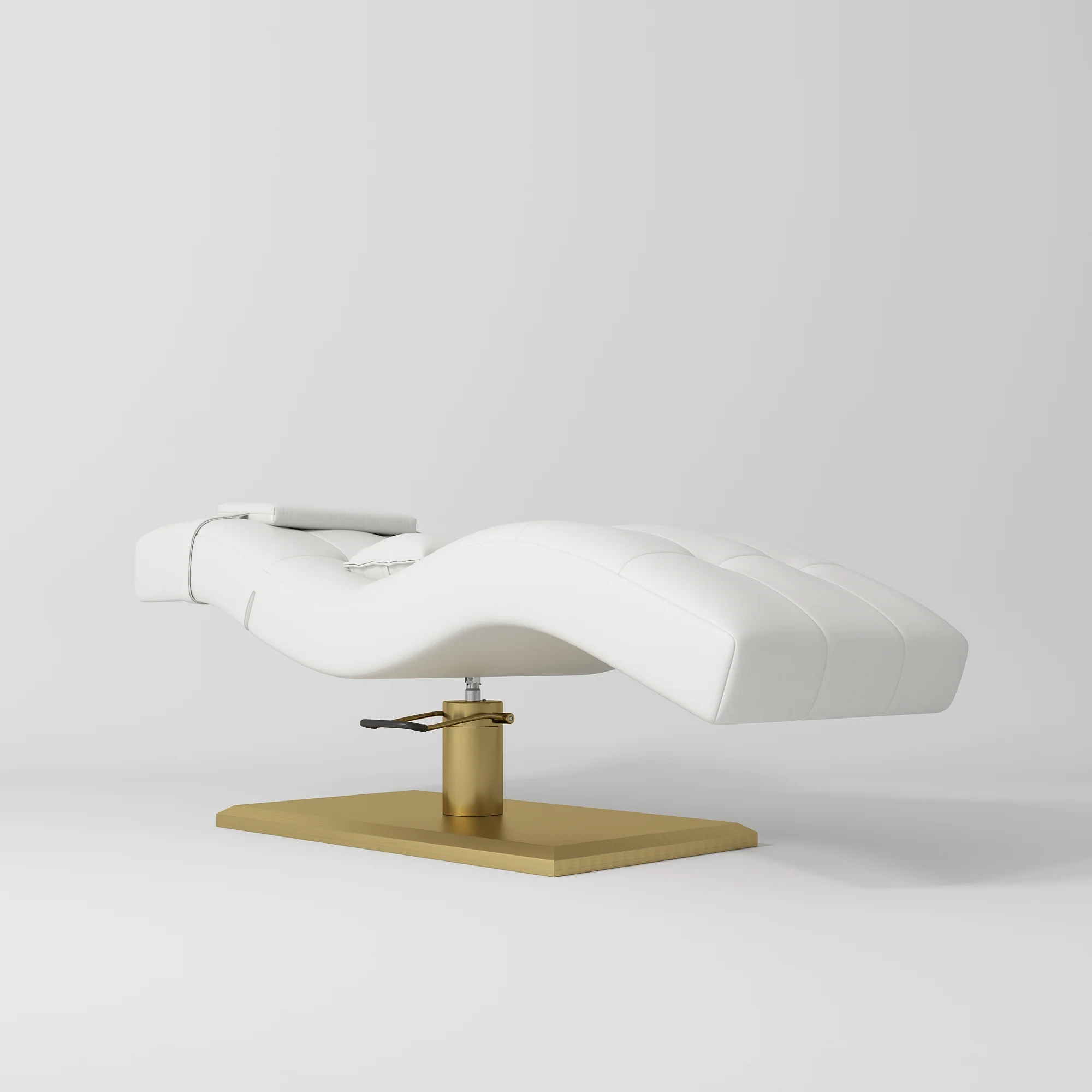 Manufakturo Prestige Hydraulic Eyelash Bed – Adjustable Headrest & High-Density Sponge White