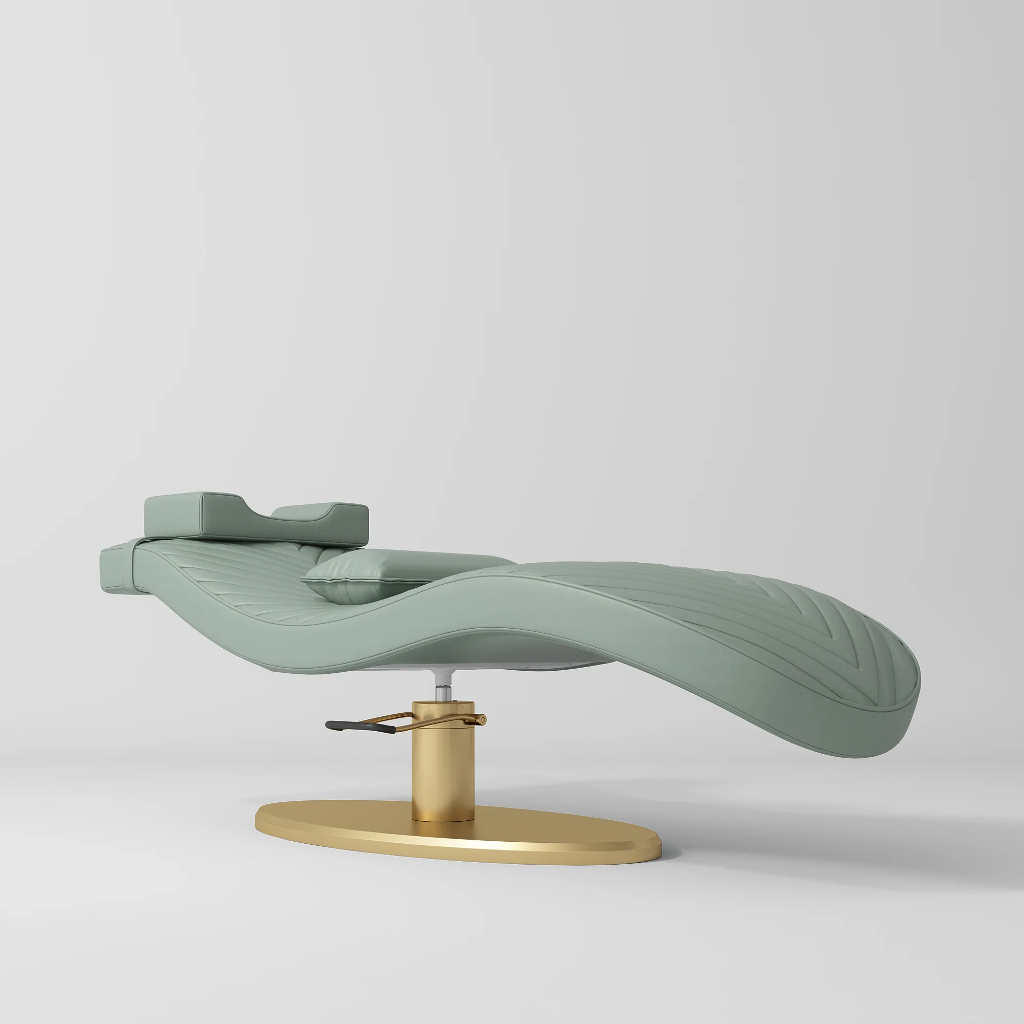 Manufakturo Royale Luxury & Ergonomic Beauty Lash Bed Gold Base Olive