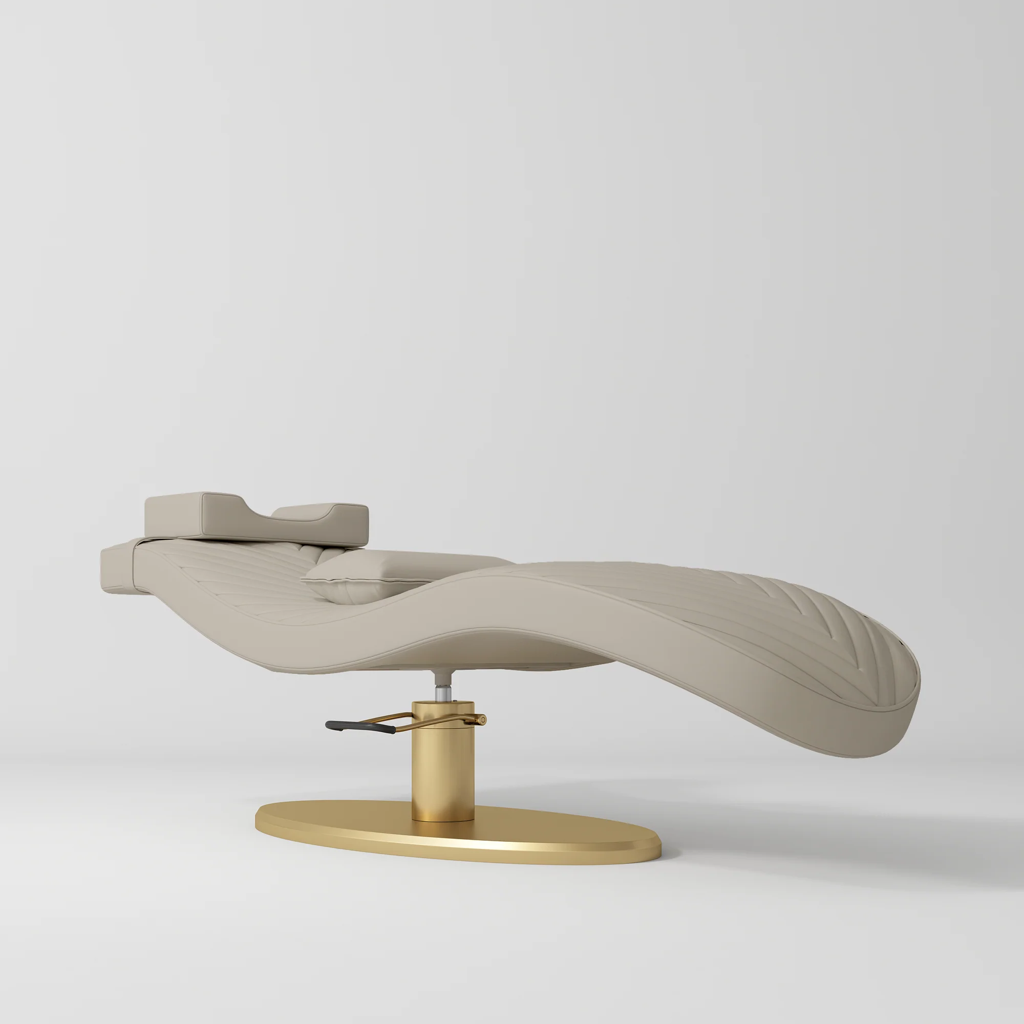 Manufakturo Royale Luxury & Ergonomic Beauty Lash Bed Gold Base Stone Taupe