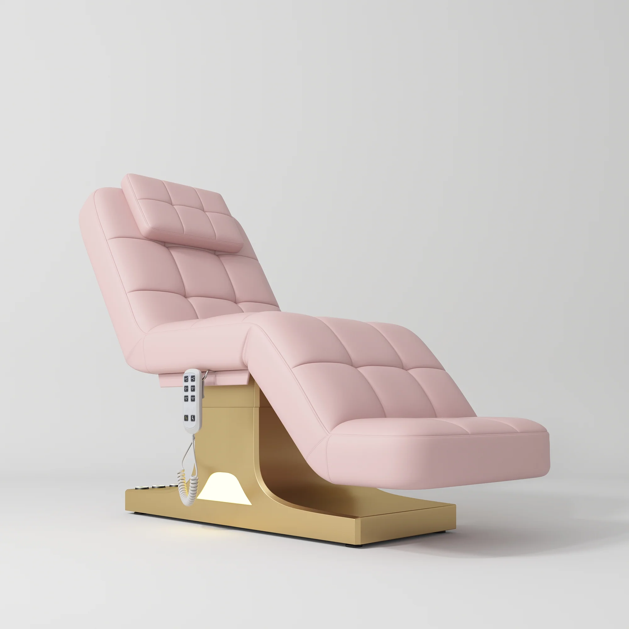 Manufakturo Saphir version A Bare Blush – 4-Piece Beauty Studio Set: Luxury Bed, Chair, Lamp & Trolley - Image 3