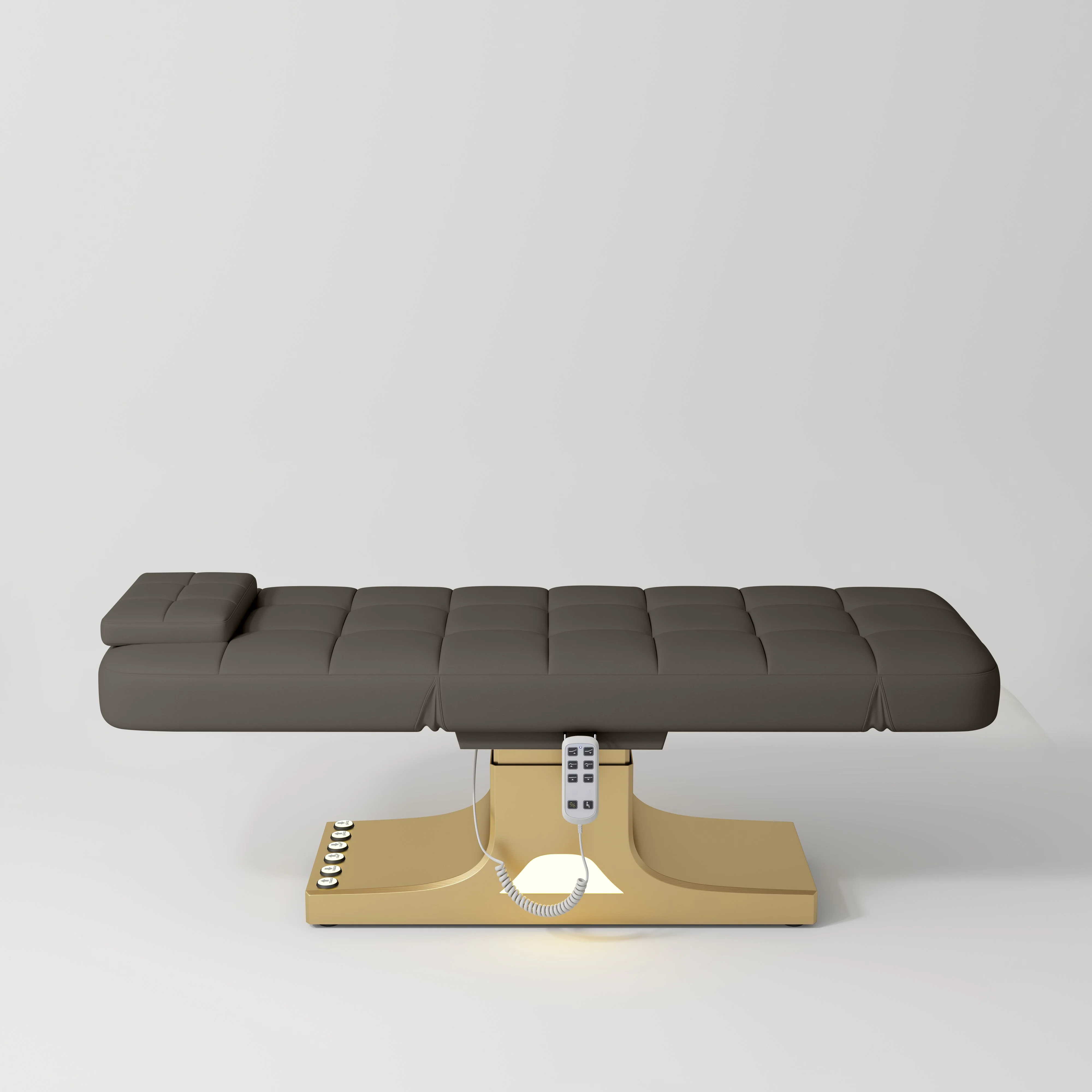 Manufakturo Saphir version A Luxury Electric Lash Beauty Bed - Hand & Foot Controls Cocoa Mocha - Image 3