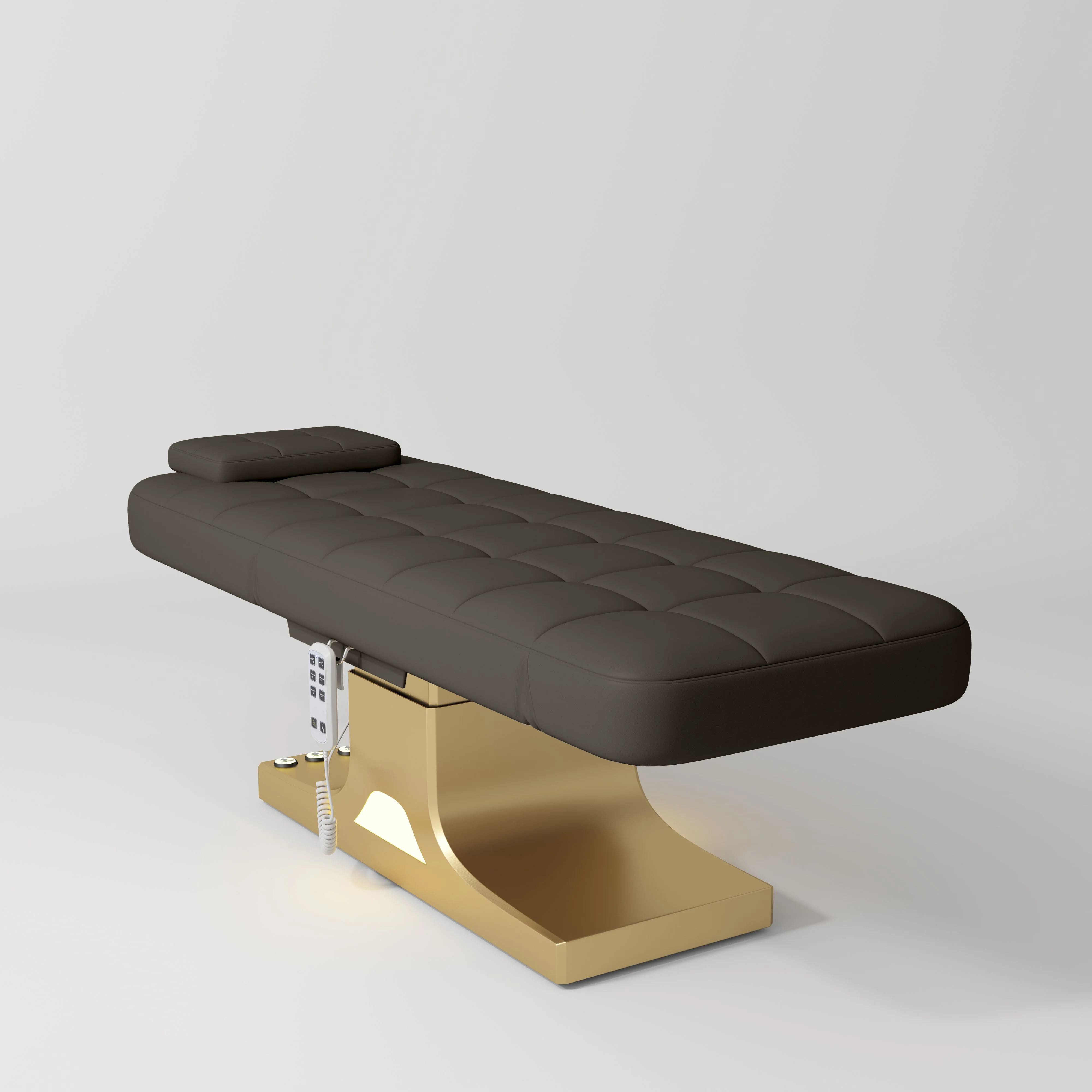 Manufakturo Saphir version A Luxury Electric Lash Beauty Bed - Hand & Foot Controls Cocoa Mocha - Image 4