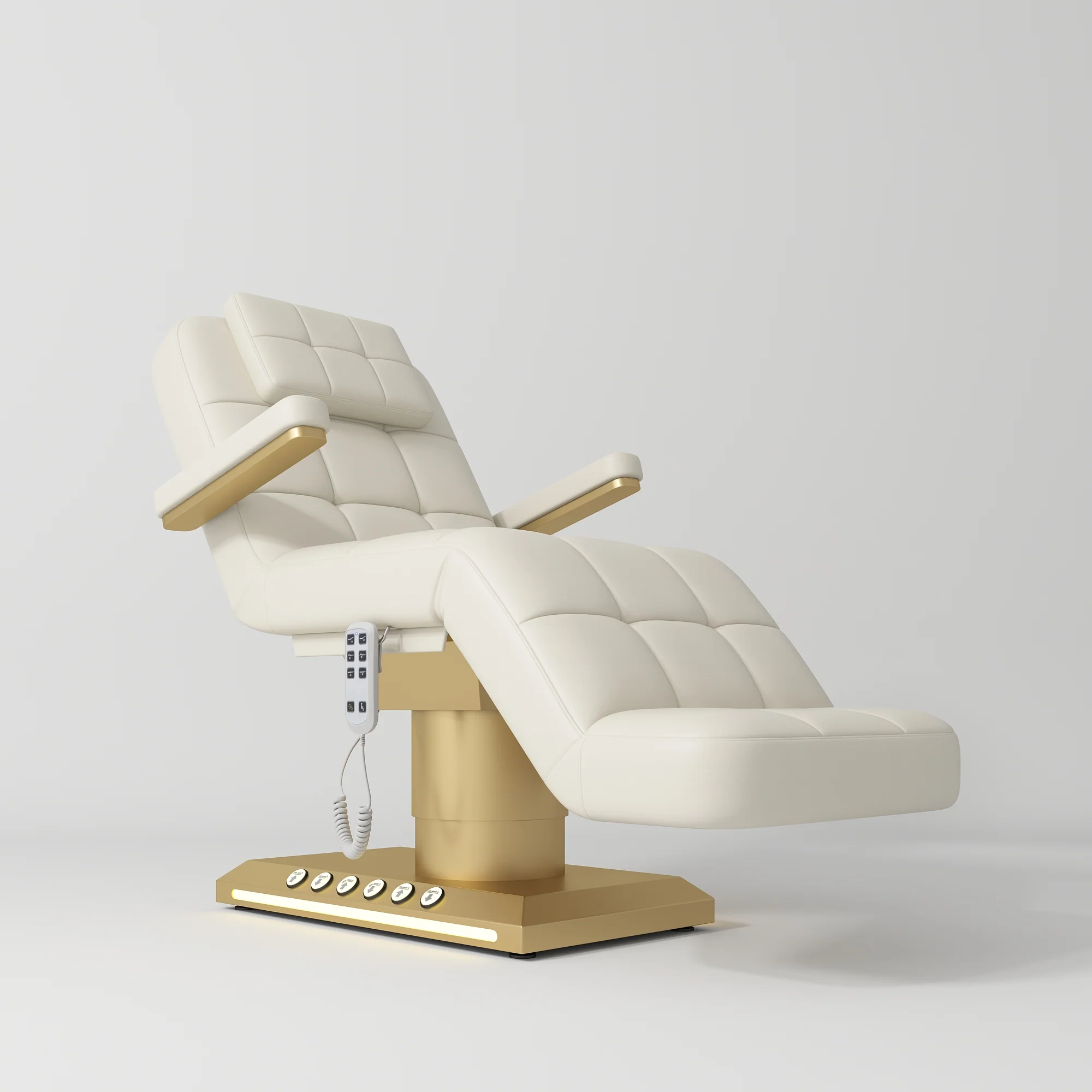 Manufakturo Saphir version B Electric Salon Bed with Dual Controls Creamy