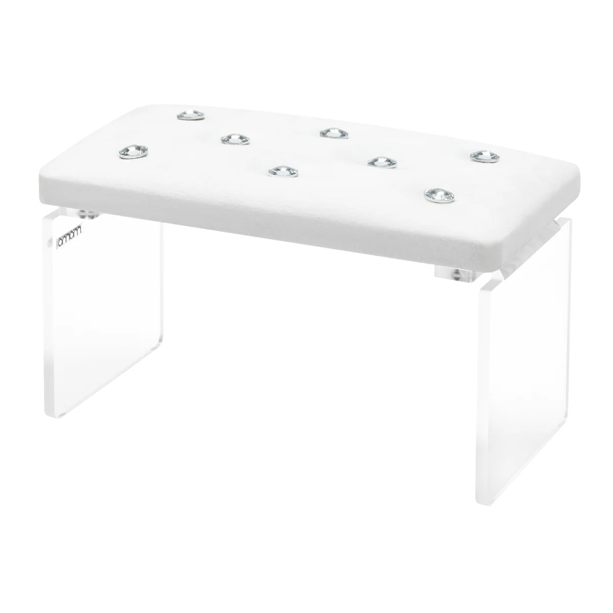 Momo Diamond Manicure Hand Rest Velour Ecru
